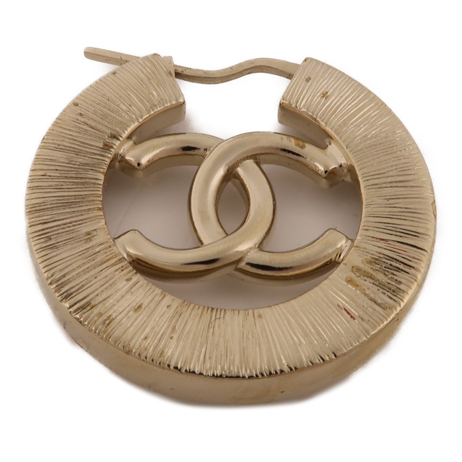CHANEL CC Earrings Metal Gold