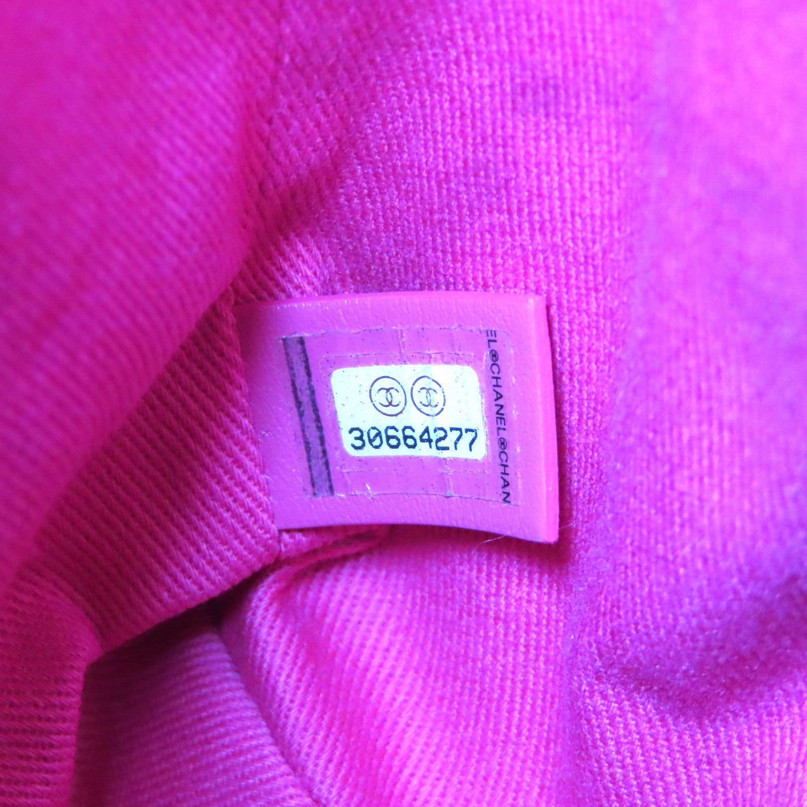 CHANEL 【激減優惠】牛皮皮革Bolsa CC Drawstring金扣鏈帶手挽肩背兩用袋粉紅色