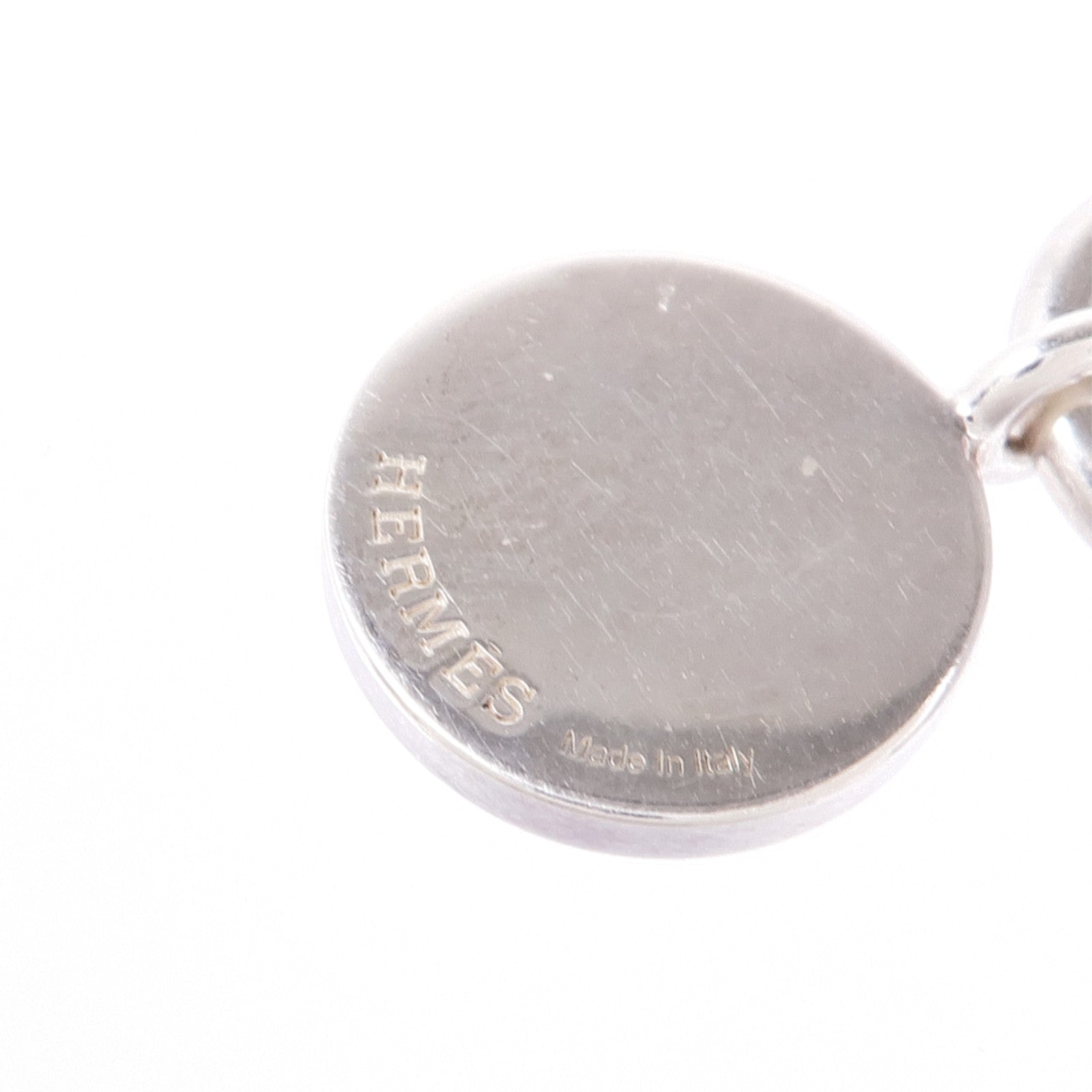 HERMES Amulettes Ex-Libris Pendant Necklace 925 Sterling Silver