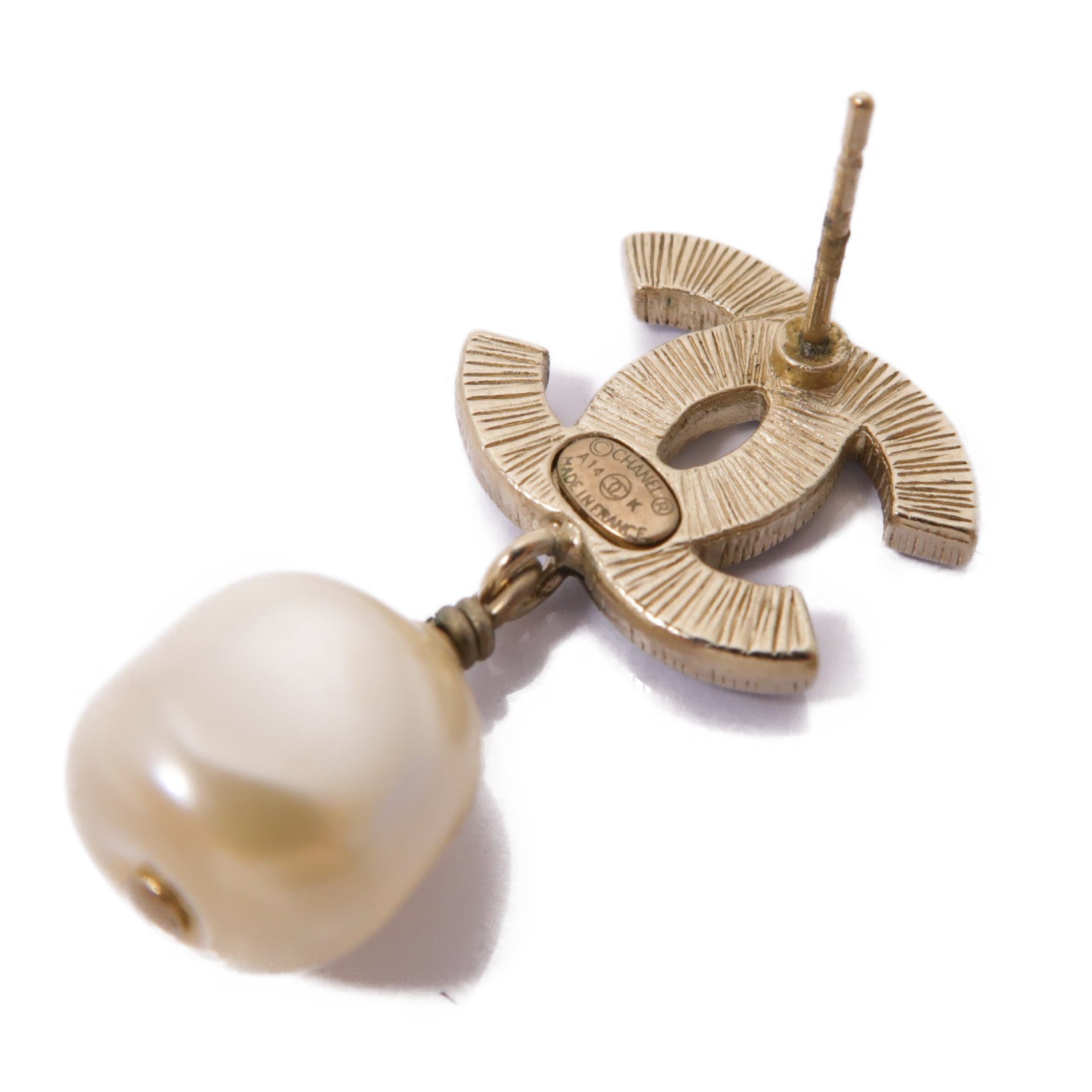 CHANEL 【激減優惠】PVC/金屬Earrings耳環黒色/白色/金色