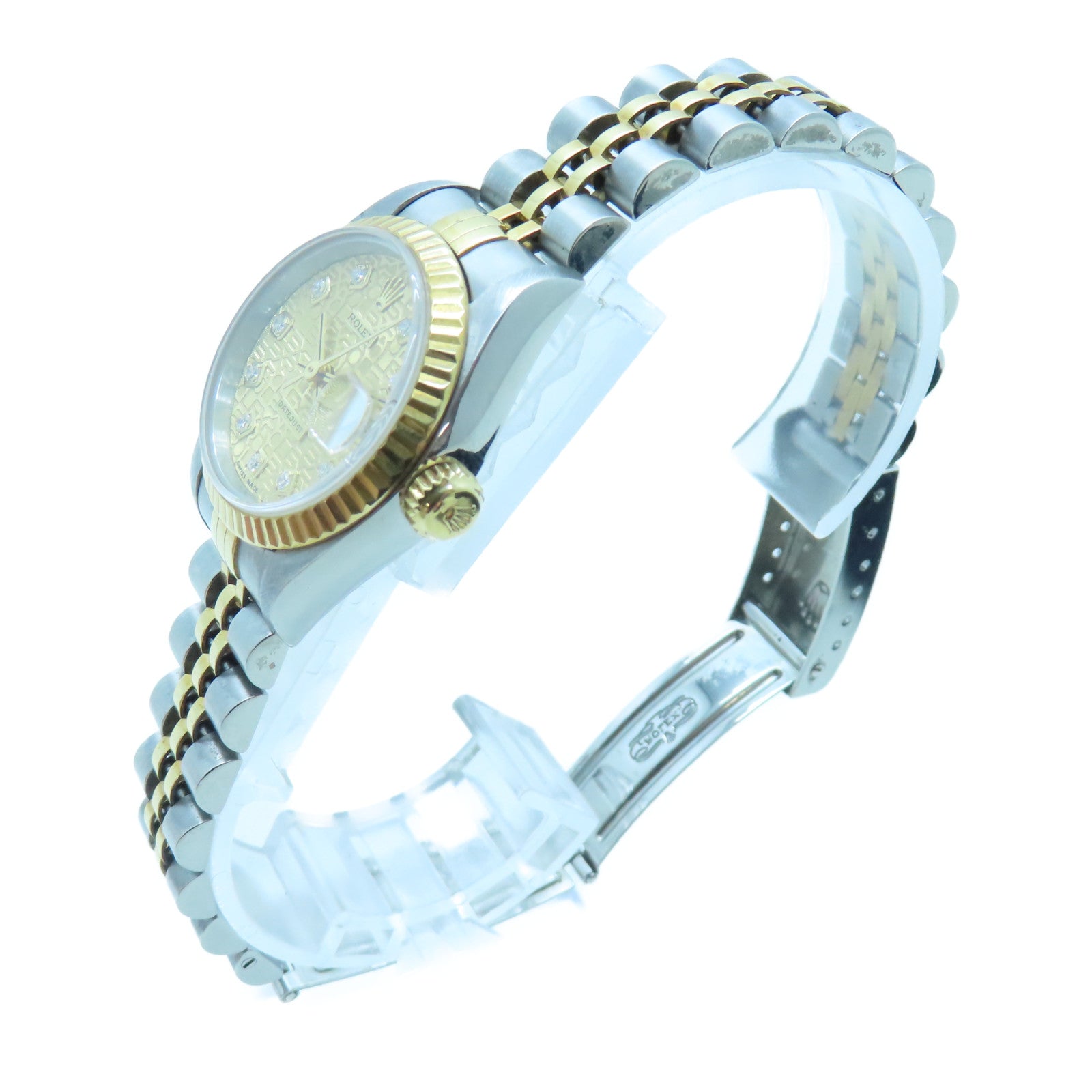 ROLEX Lady Datejust 26mm 18K黃金/不鏽鋼手錶自動機芯金色