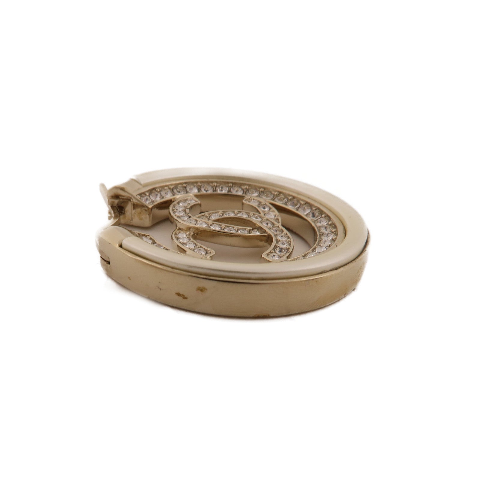 CHANEL CC Earrings Metal Gold