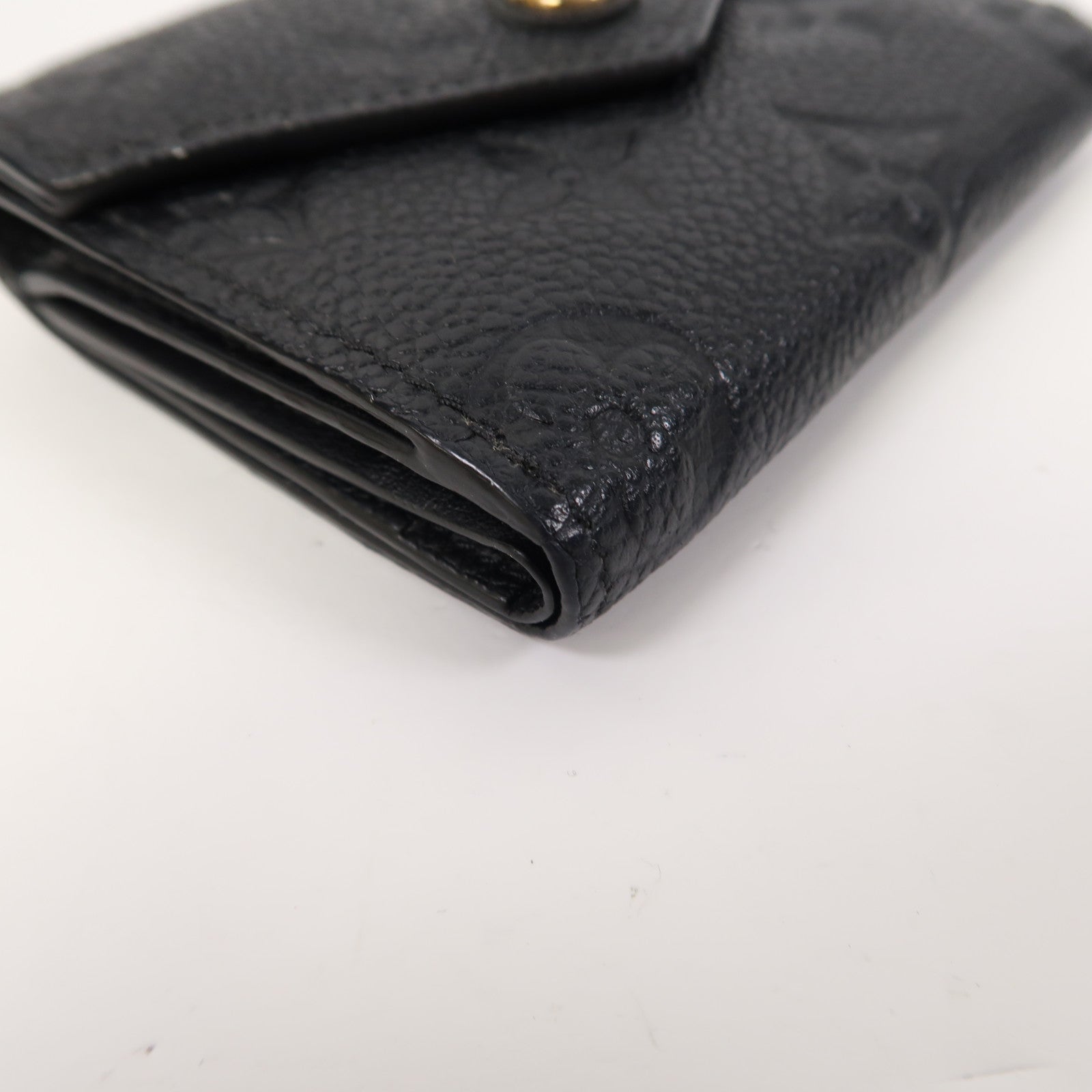 LOUIS VUITTON Monogram Empreinte Victorine金扣錢包黑色