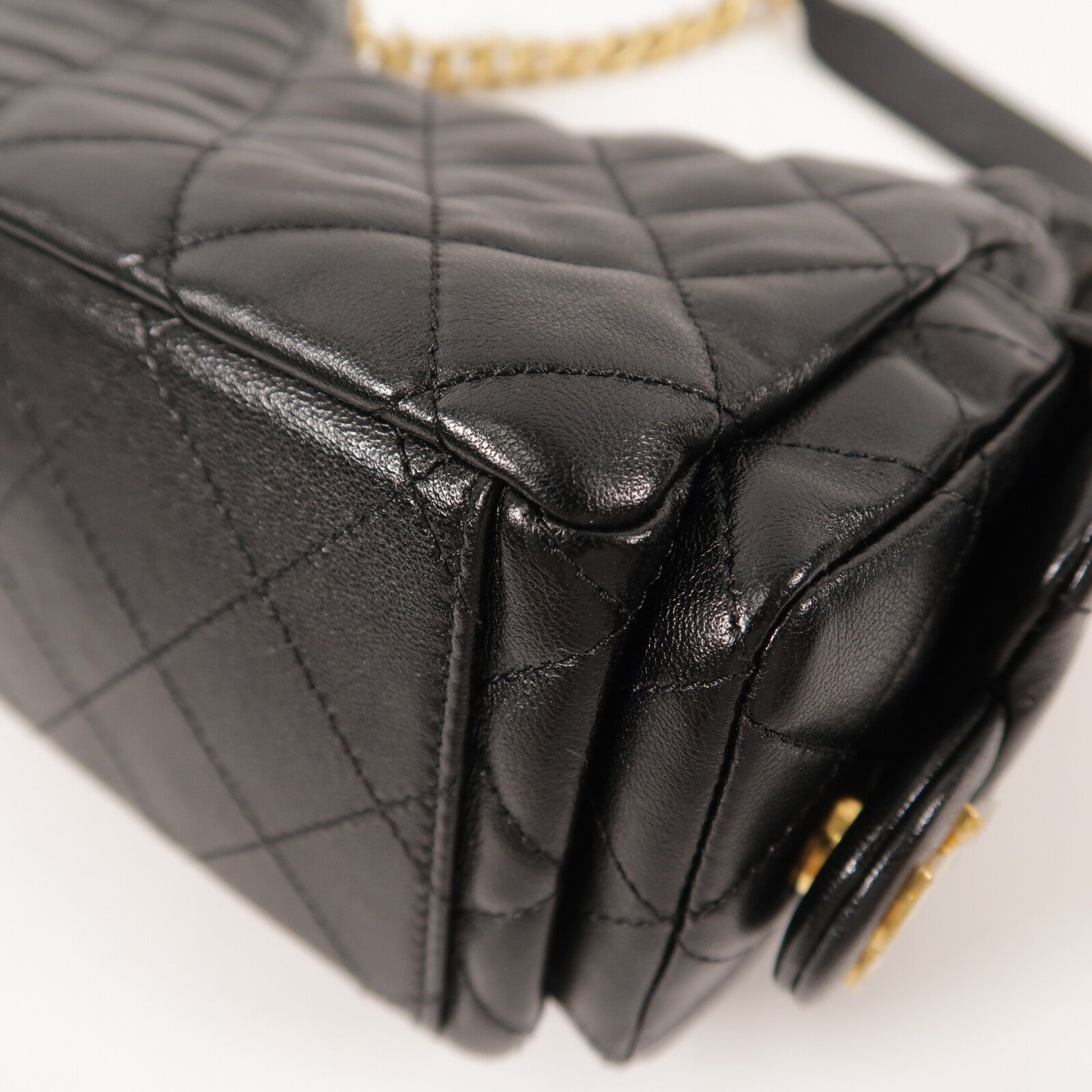 CHANEL 羊皮皮革25C Hobo Bag鏈帶肩背袋