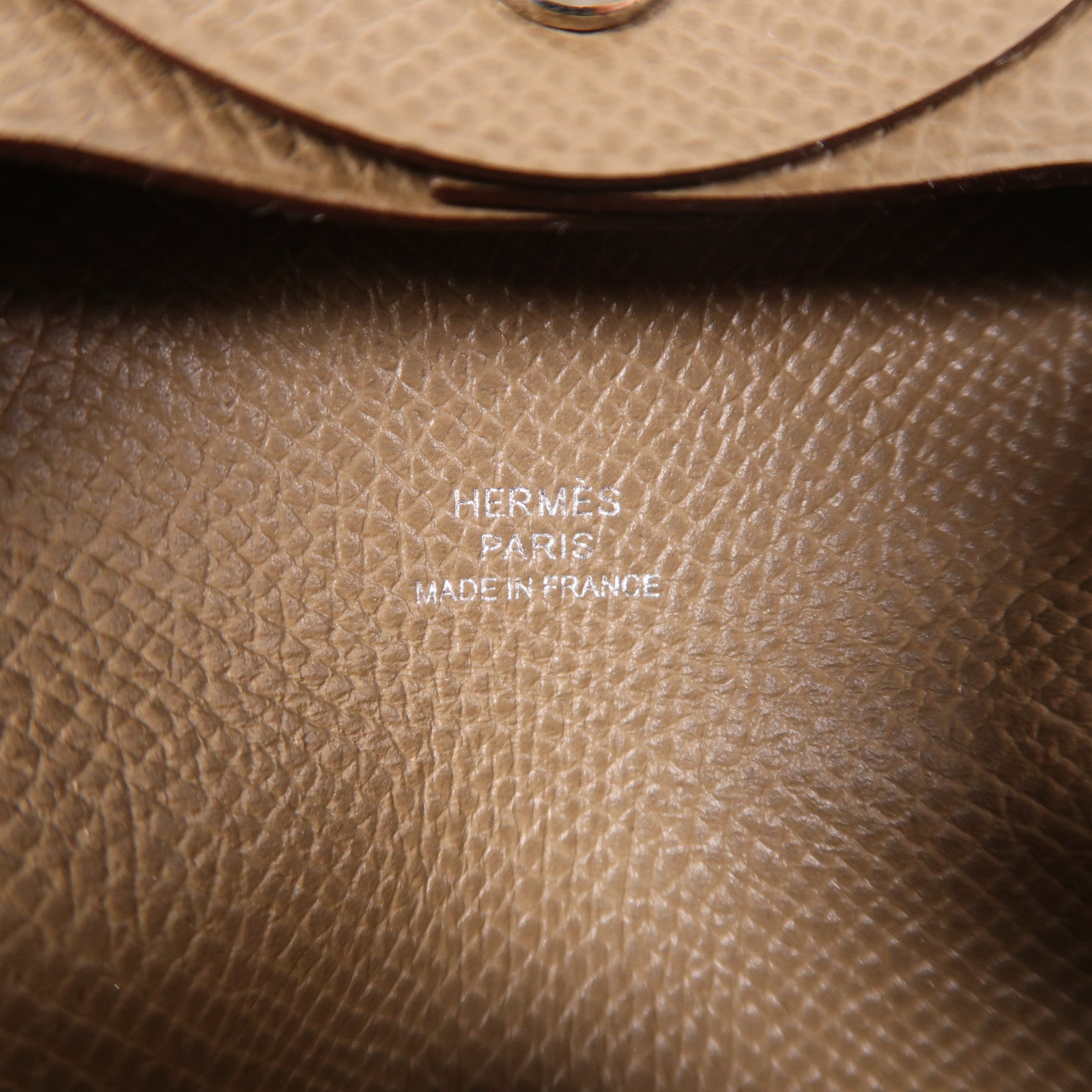 HERMES Epsom皮革Bastia Change Purse銀扣零錢包