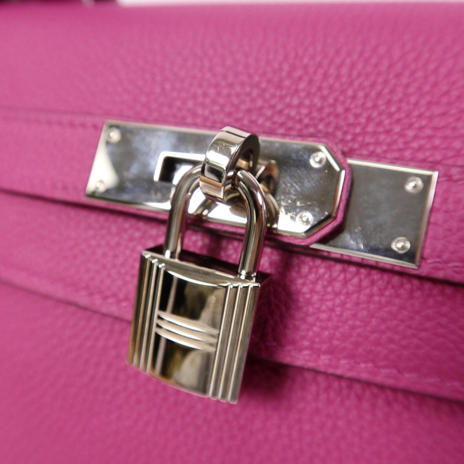HERMES Togo皮革Kelly 28手挽肩背兩用袋Rose Purple