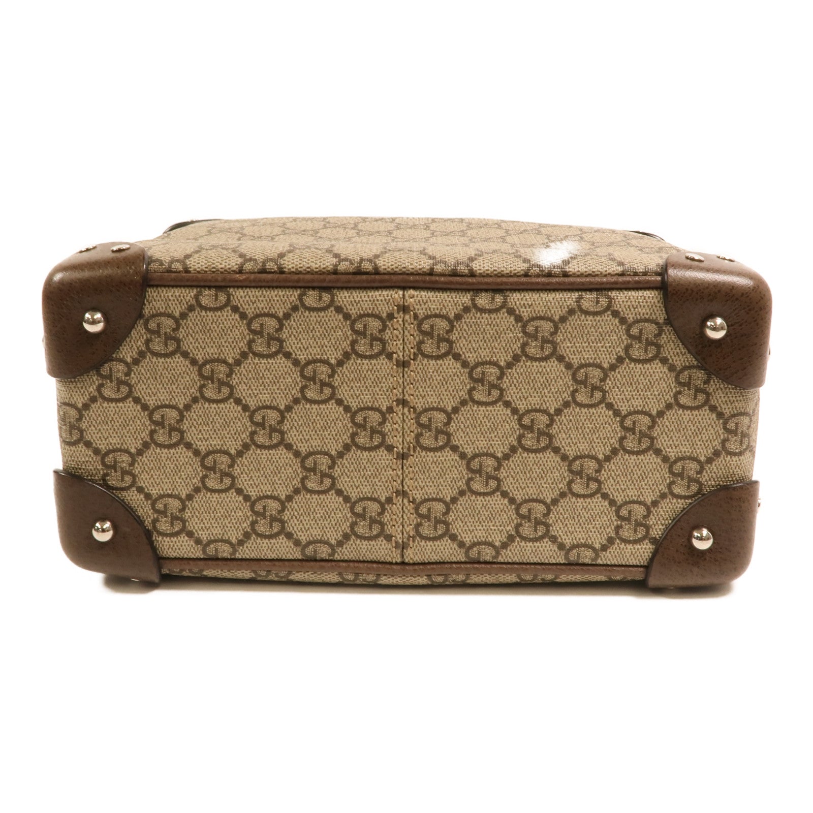 GUCCI 塗層帆布Shoulder Bag銀扣肩背袋
