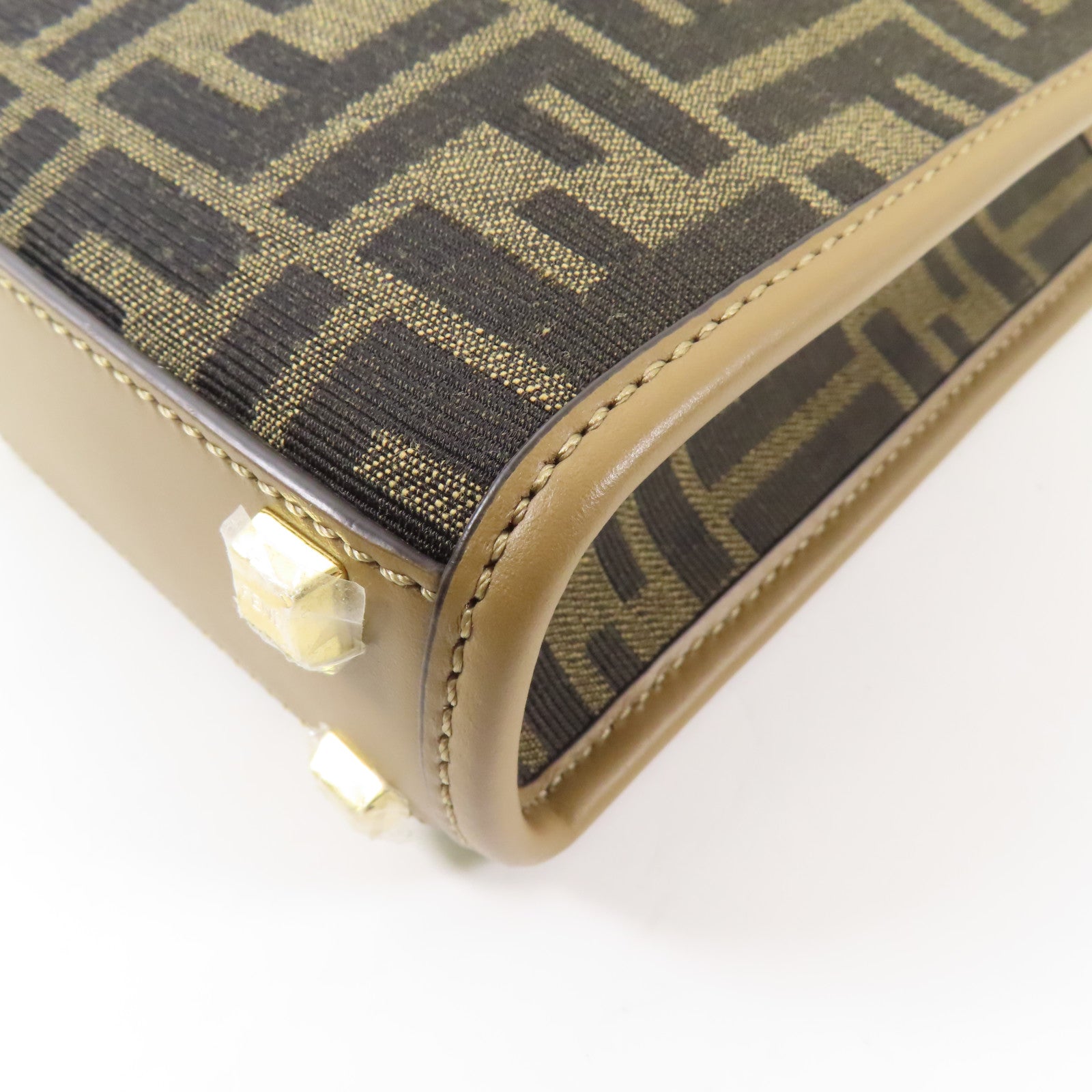 FENDI 帆布Shoulder Bag金扣手挽肩背兩用袋
