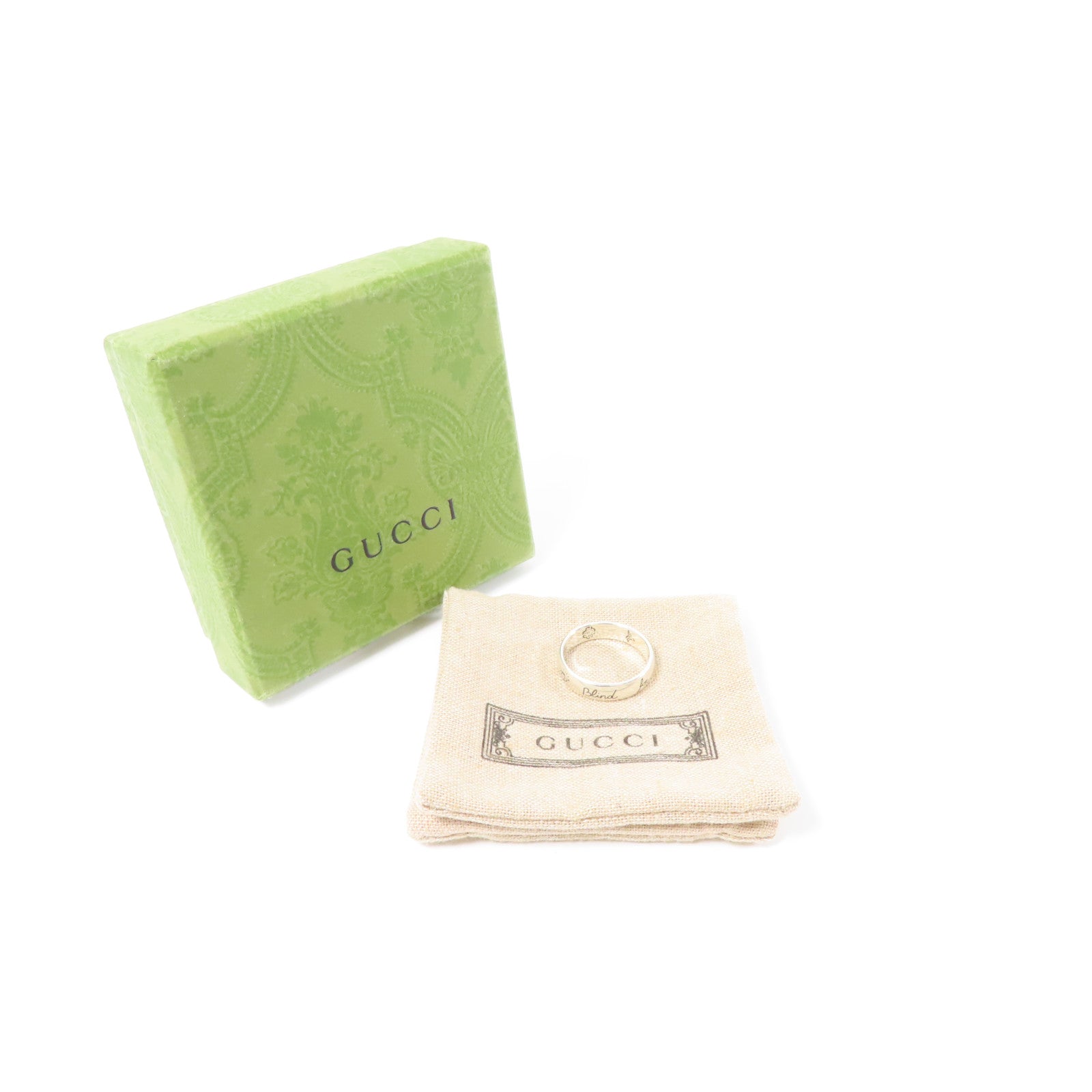 GUCCI 925純銀Blind Of Love Ring戒指銀色US#10