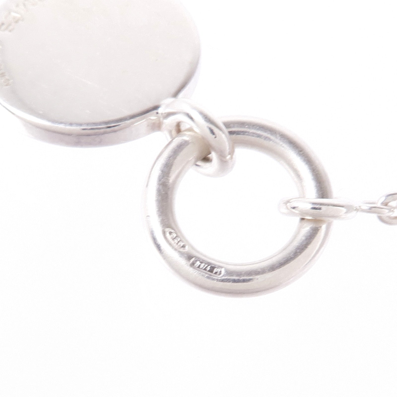 HERMES Amulettes Ex-Libris Pendant Necklace 925 Sterling Silver