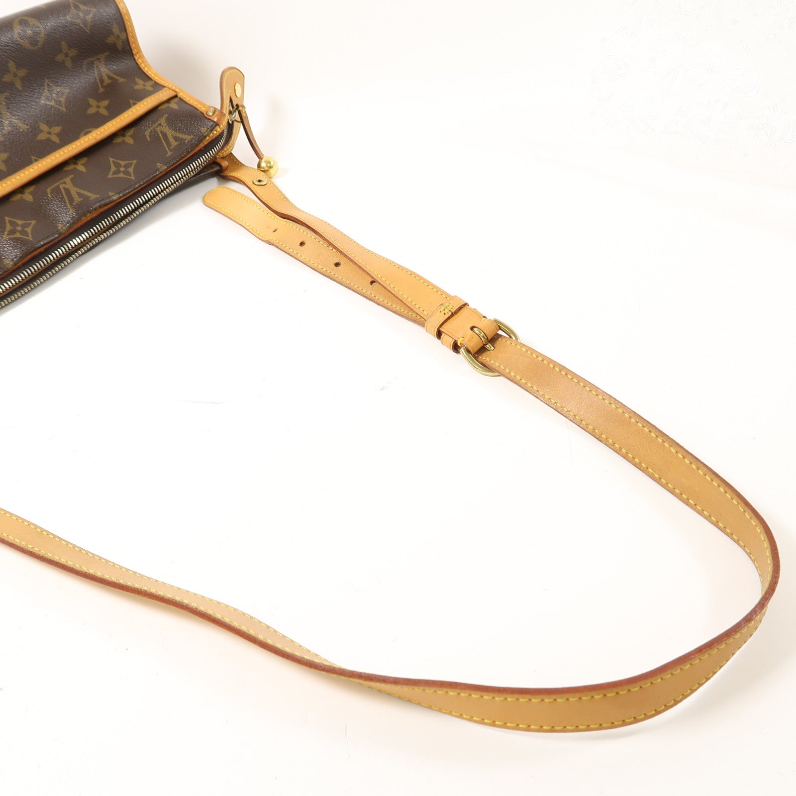 LOUIS VUITTON Monogram Popincourt金扣肩背袋啡色