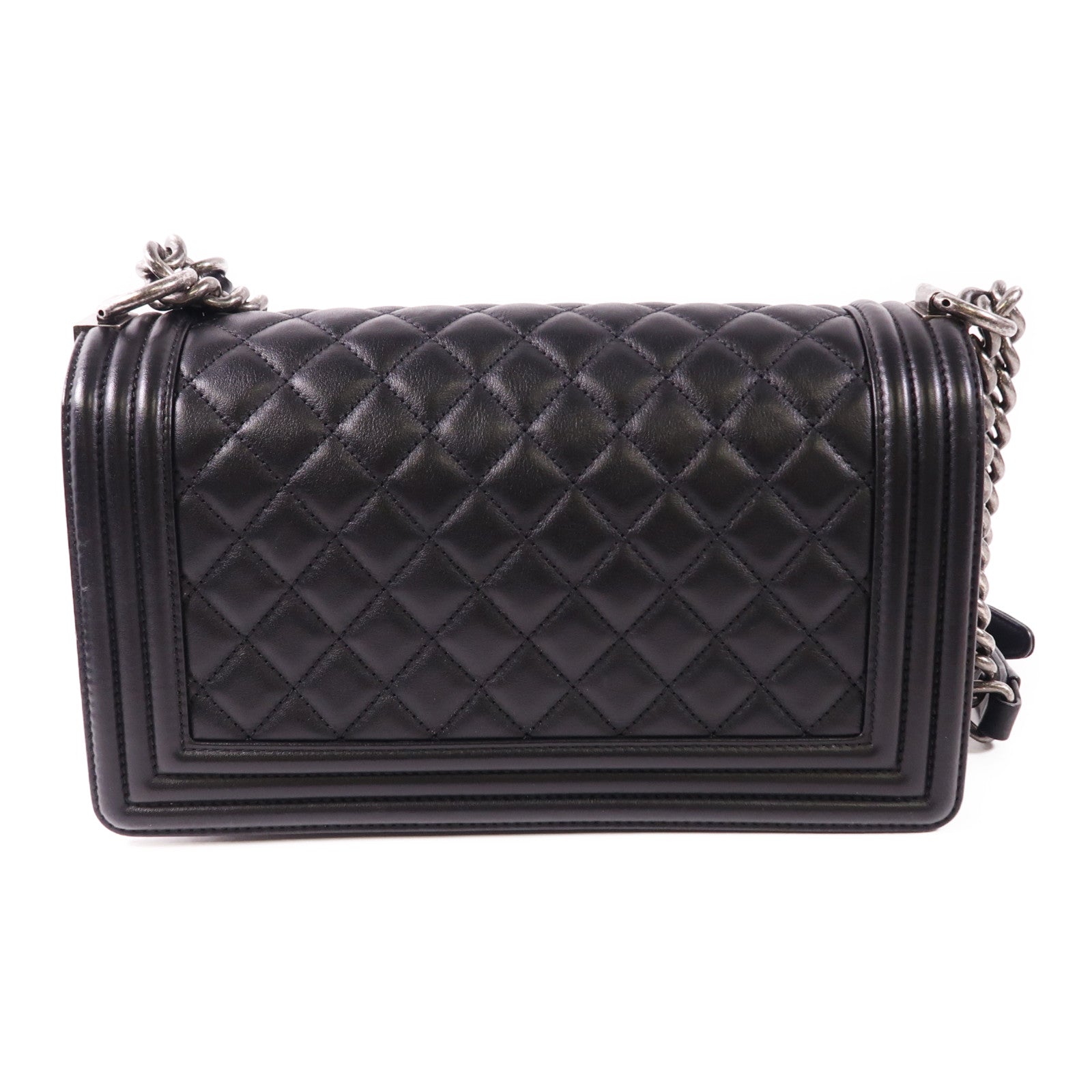 CHANEL 【激減優惠】羊皮皮革Boy 25鏈帶肩背袋