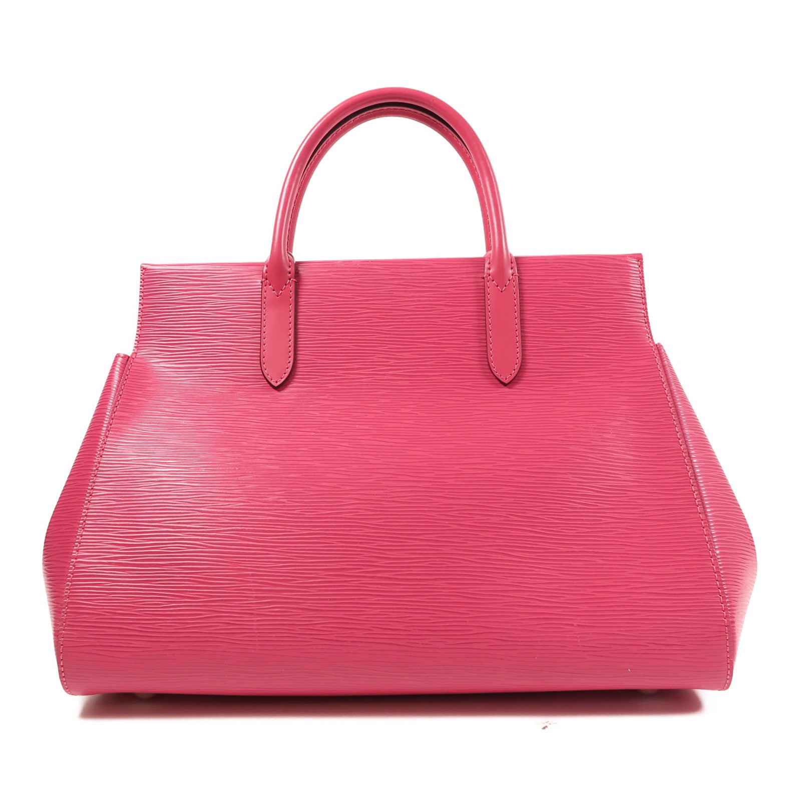 LOUIS VUITTON Epi Marly銀扣手挽肩背兩用袋粉紅色
