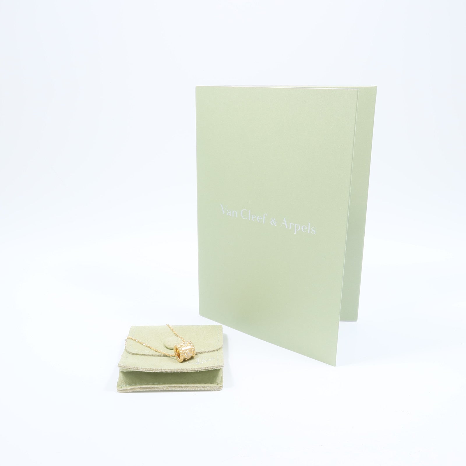 Van Cleef & Arpels 18K黃金Perlee Clovers Pendant鑽石項鍊