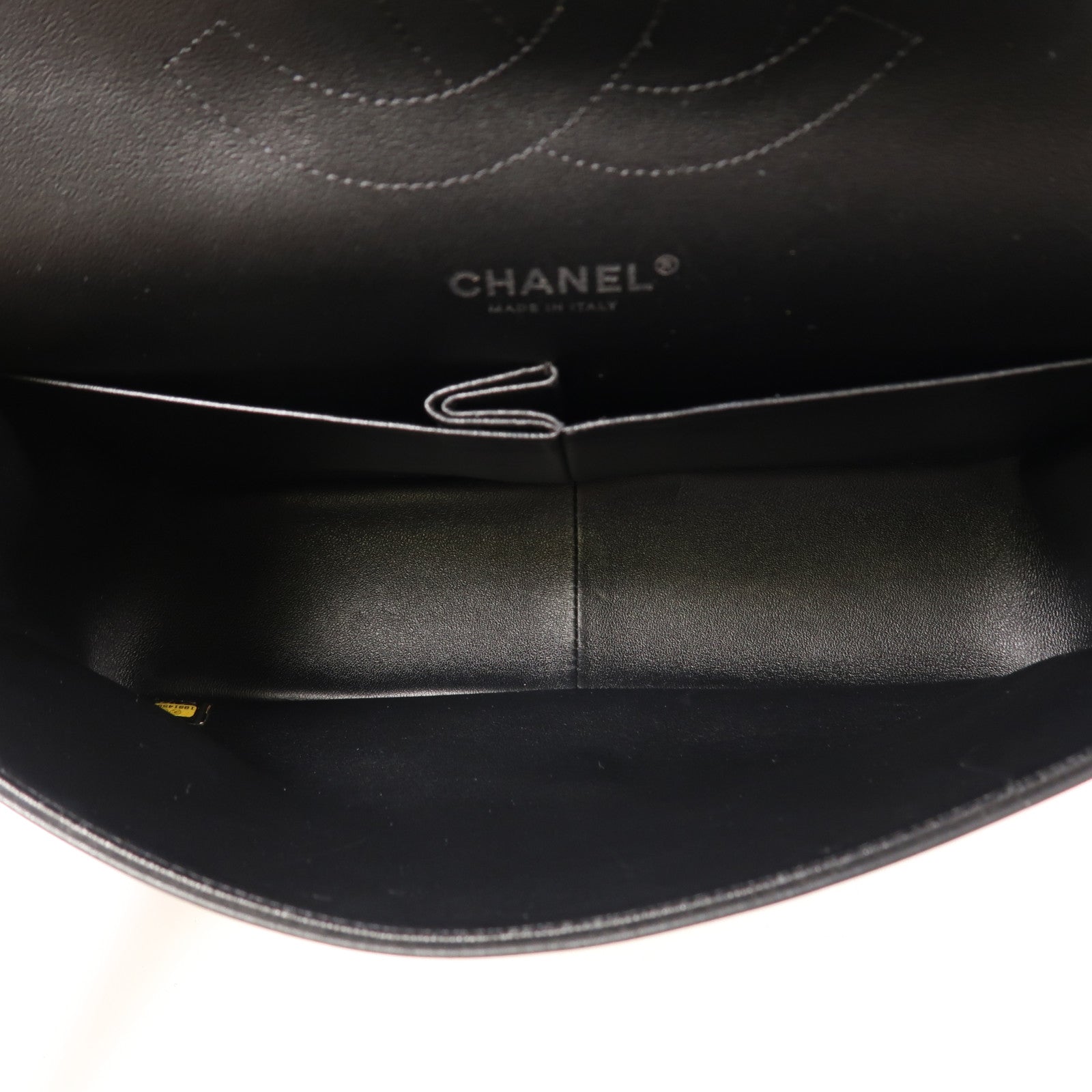 CHANEL 漆皮皮革Large Classic銀扣鏈帶肩背袋