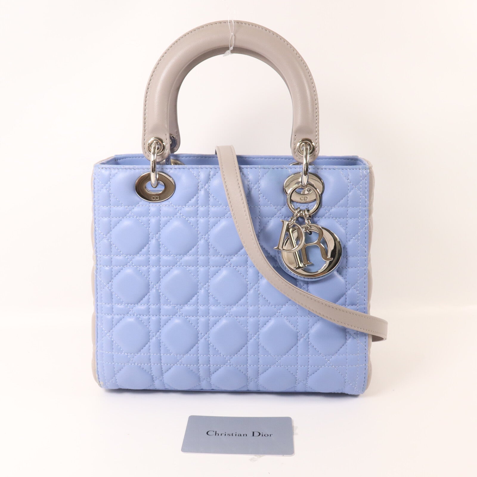 Dior 羊皮皮革Lady Dior Medium手挽肩背兩用袋