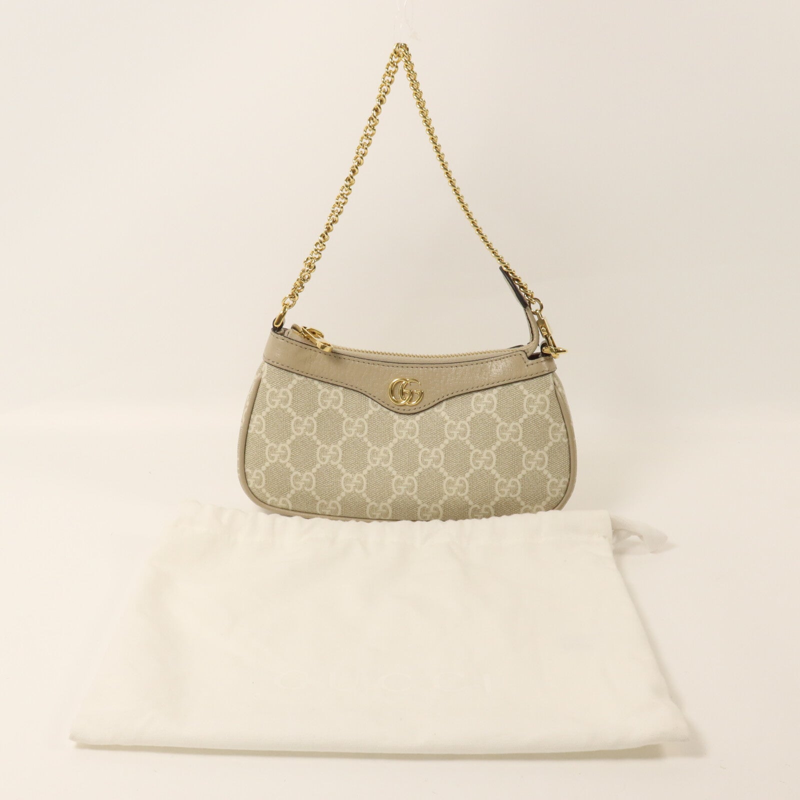 GUCCI 塗層帆布Ophidia Mini Bag鏈帶肩背袋