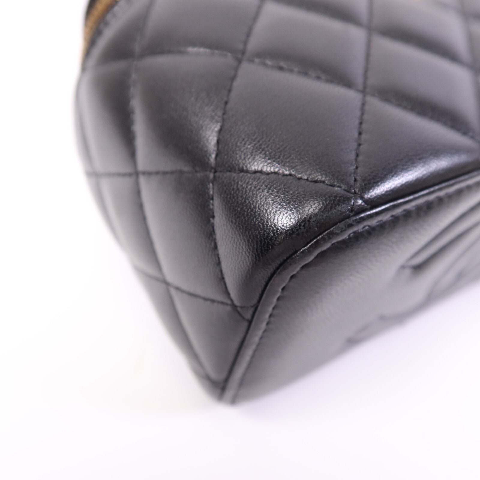 CHANEL 羊皮皮革Vanity Case金扣鏈帶肩背袋