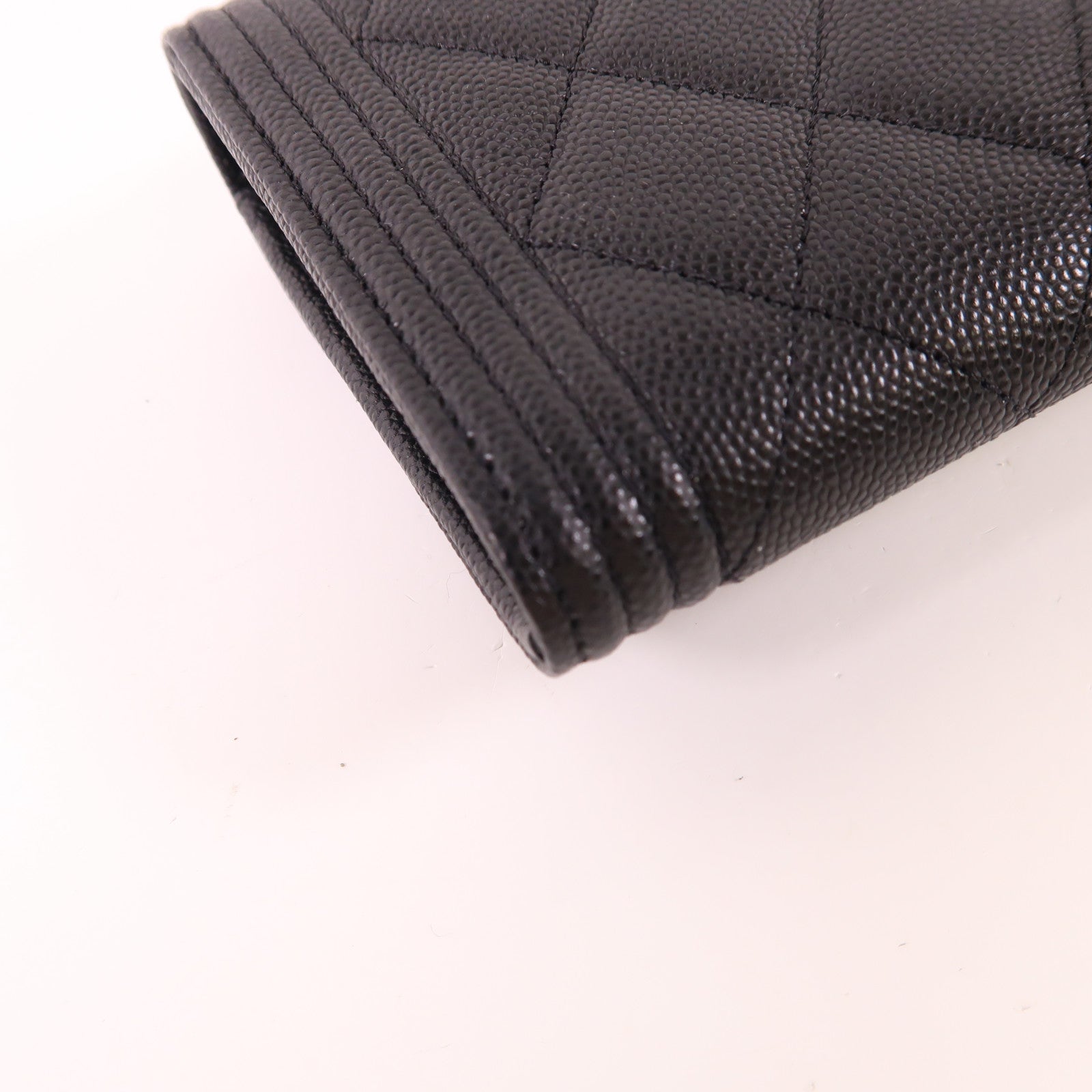CHANEL 牛皮皮革Boy Long Wallet金扣長錢包