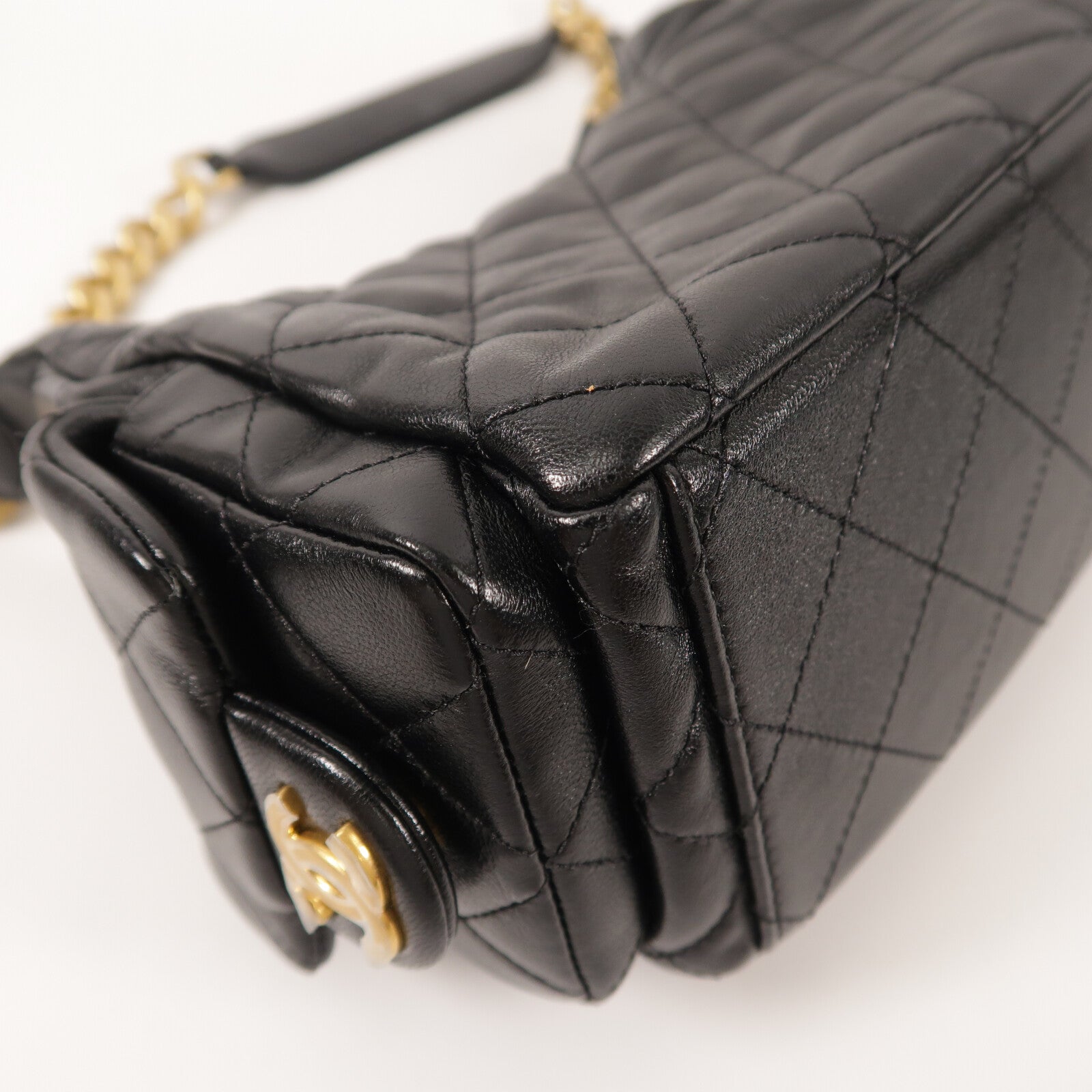 CHANEL 羊皮皮革25C Hobo Bag鏈帶肩背袋