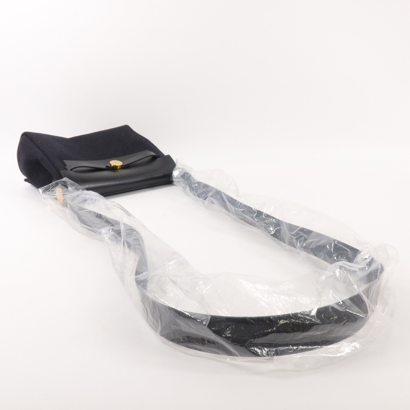 HERMES 帆布Mini Herbag肩背袋Noir