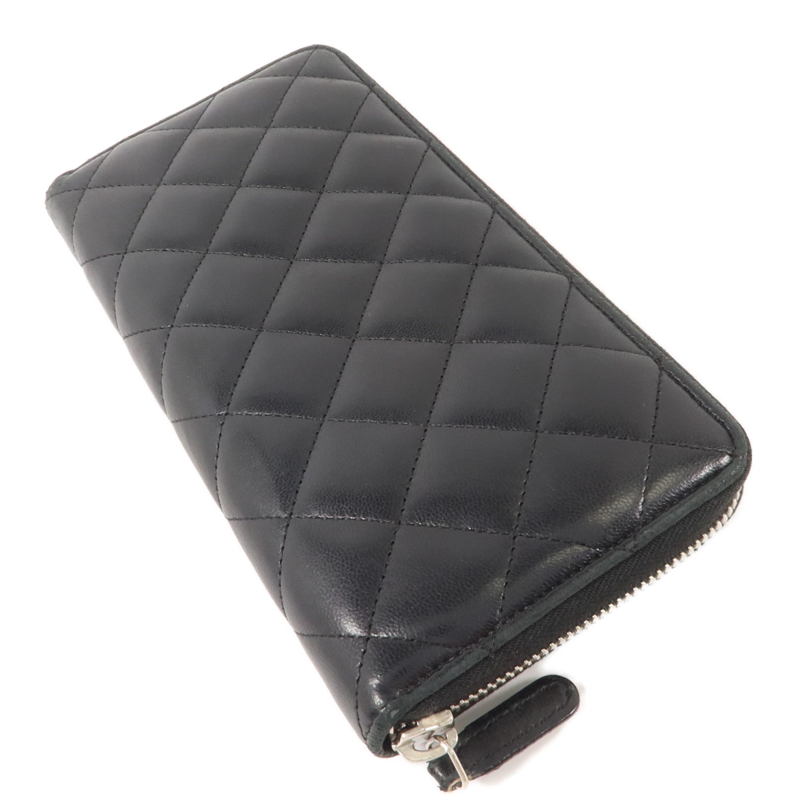 CHANEL 羊皮皮革Long Round Wallet長錢包