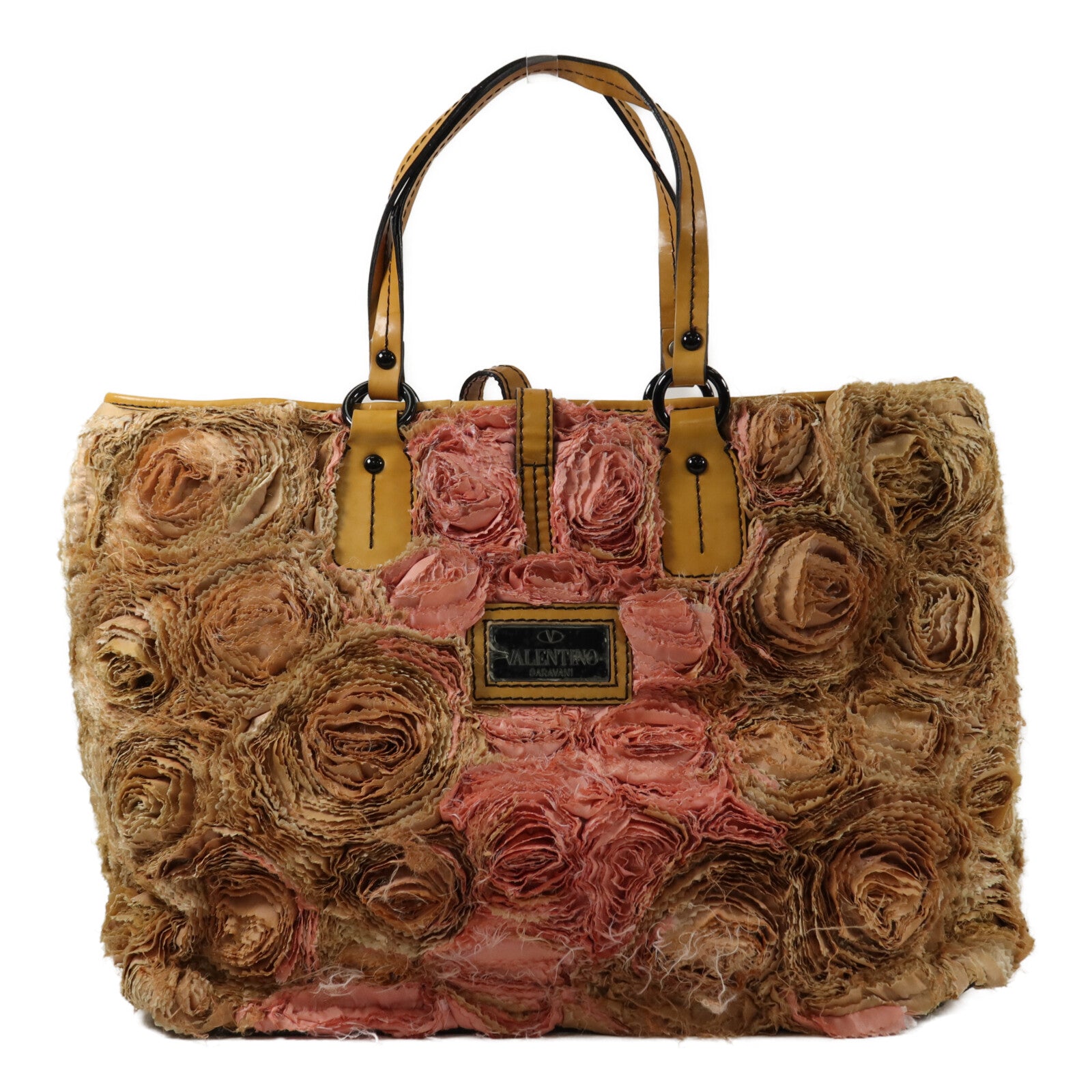 Valentino 帆布/牛皮皮革Tote Bag手挽袋