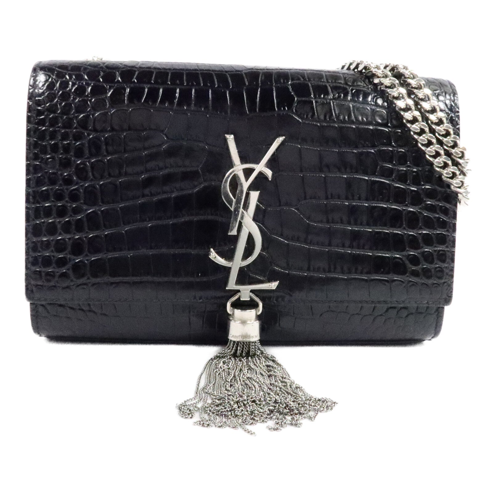 YVES SAINT LAURENT 牛皮皮革Kate Small鏈帶肩背袋