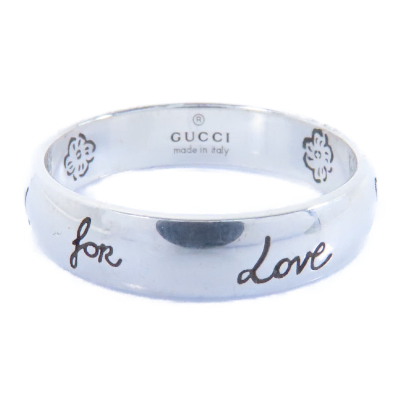 GUCCI 925純銀Blind Of Love Ring戒指銀色US#10