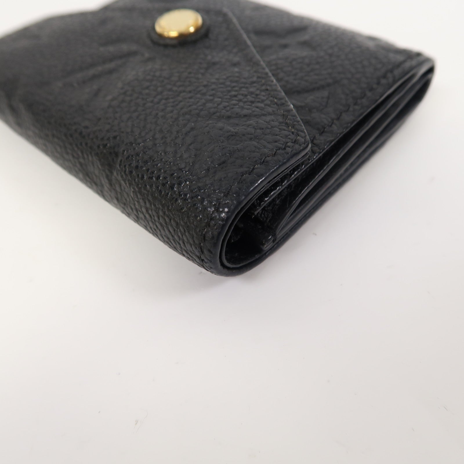 LOUIS VUITTON Monogram Empreinte Victorine金扣錢包黑色