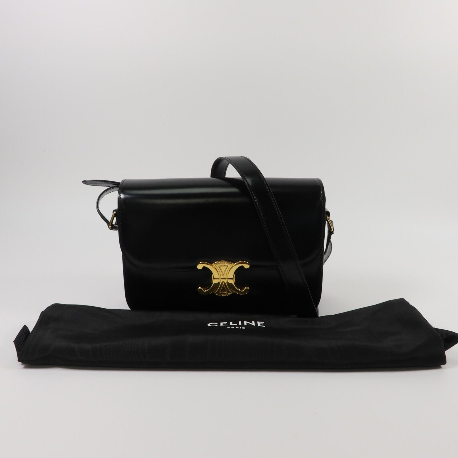 CELINE 牛皮皮革Classique Triomphe肩背袋