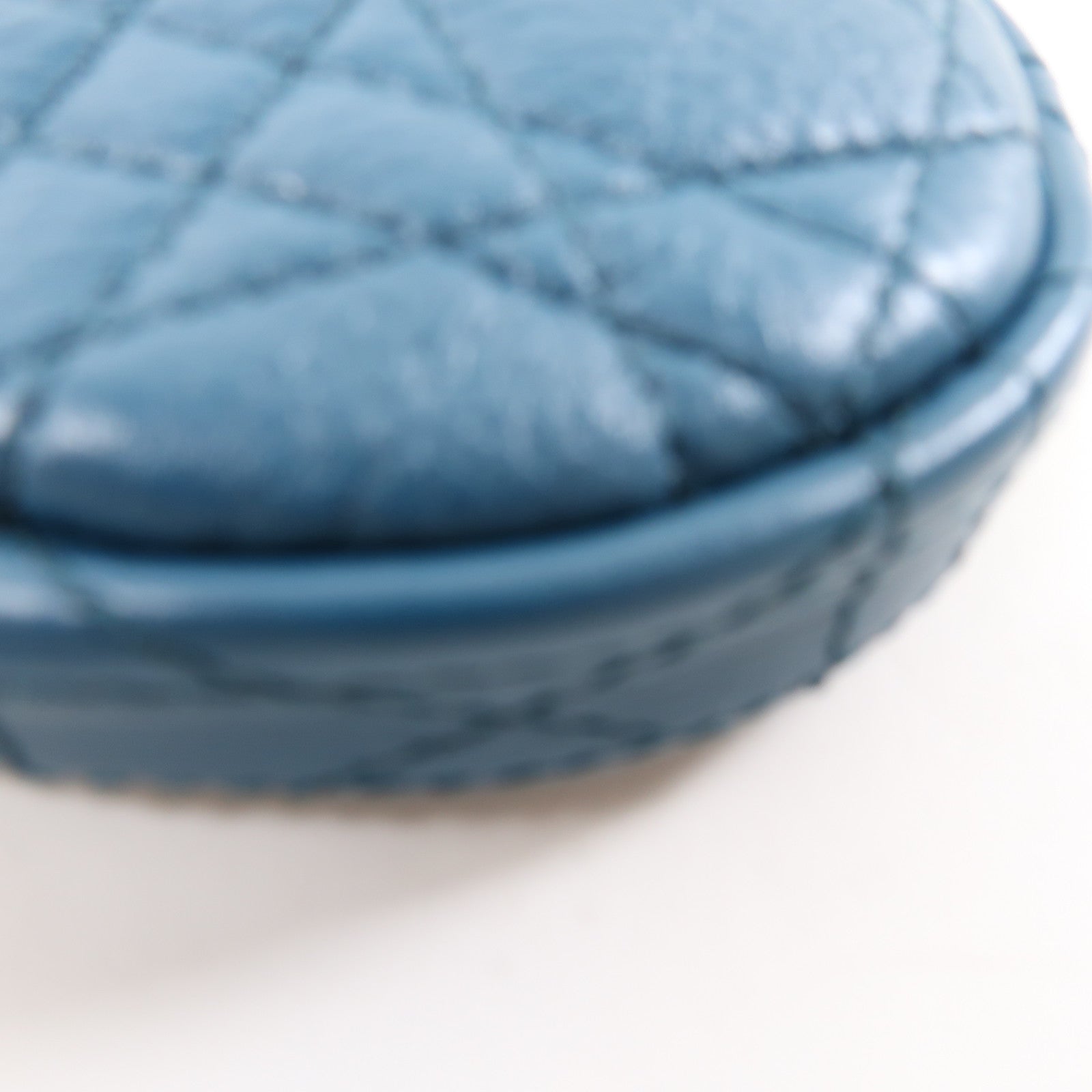 Dior 牛皮皮革Coin Case銀扣零錢包藍色