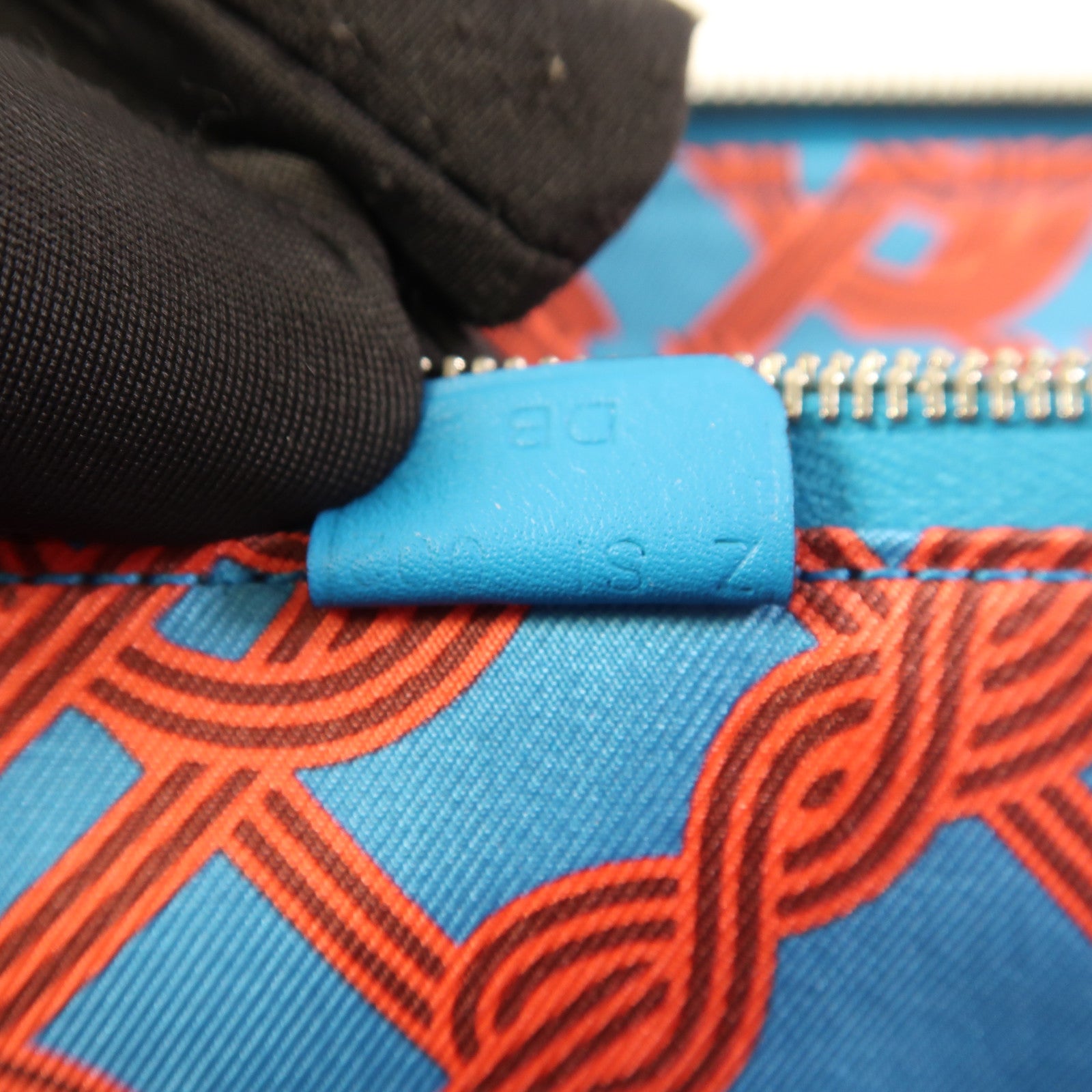 HERMES Swift皮革Silk In Noeuds Marins長錢包