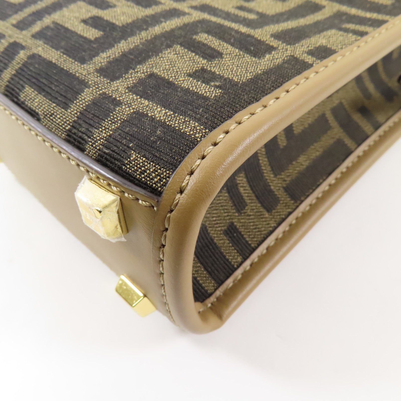 FENDI 帆布Shoulder Bag金扣手挽肩背兩用袋