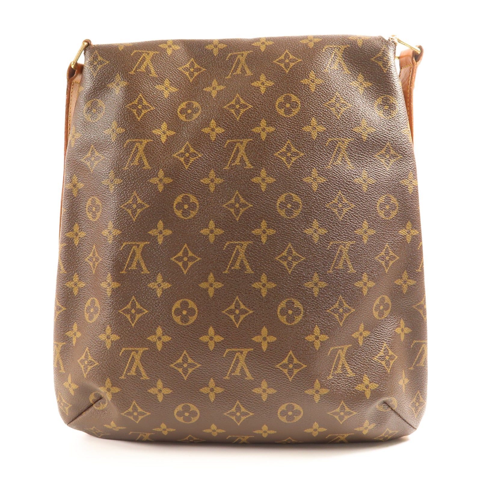 LOUIS VUITTON Monogram Musette金扣肩背袋棕色