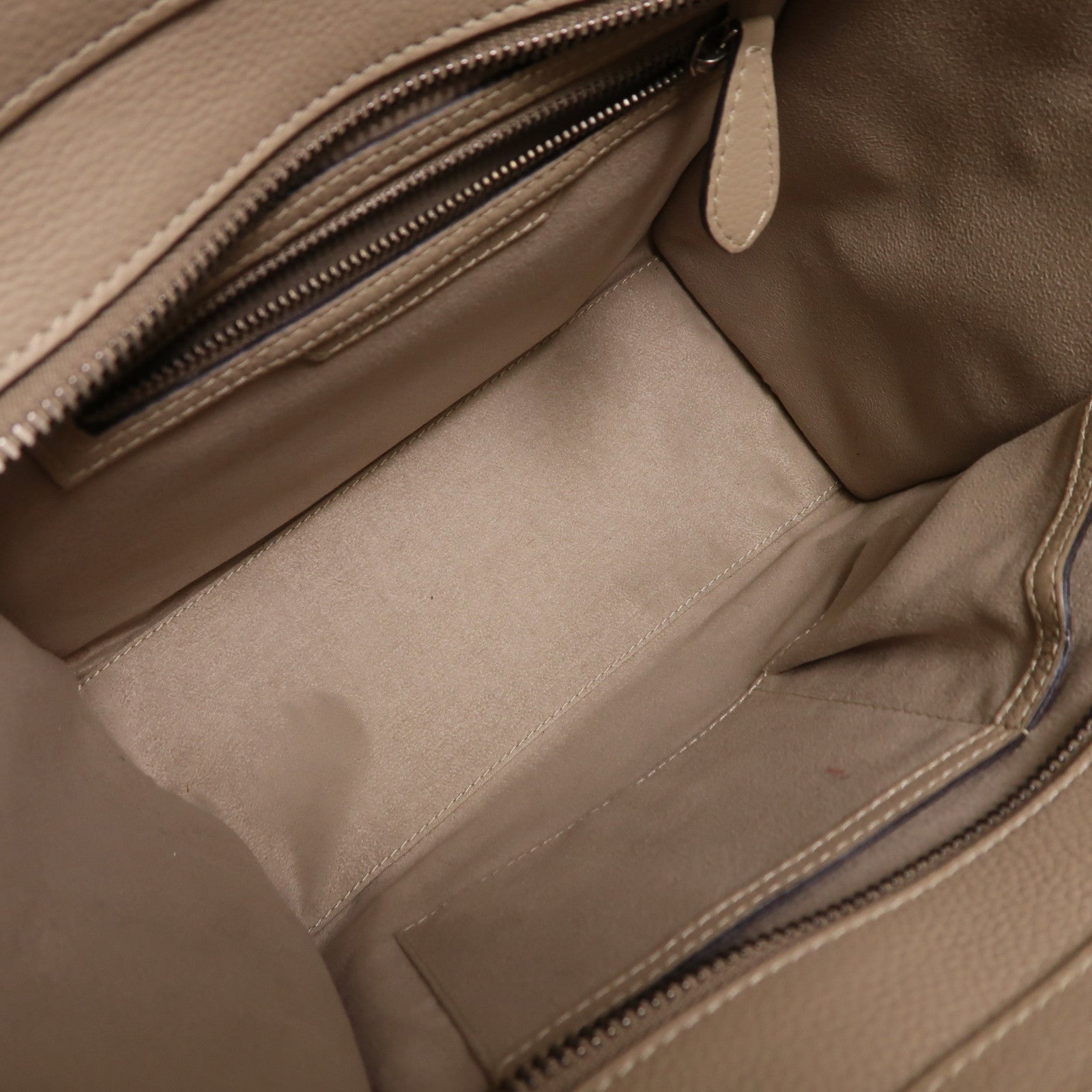 CELINE 牛皮皮革Micro Luggage銀扣手挽袋