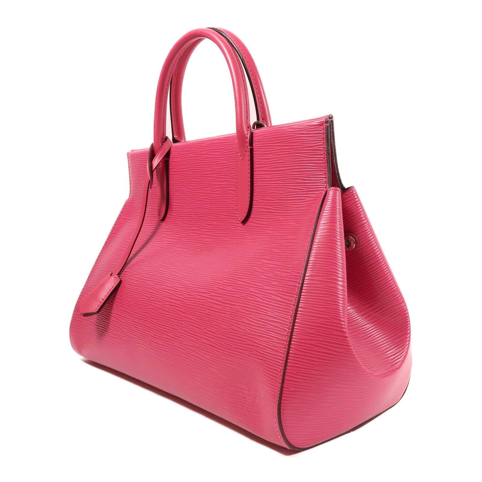 LOUIS VUITTON Epi Marly銀扣手挽肩背兩用袋粉紅色
