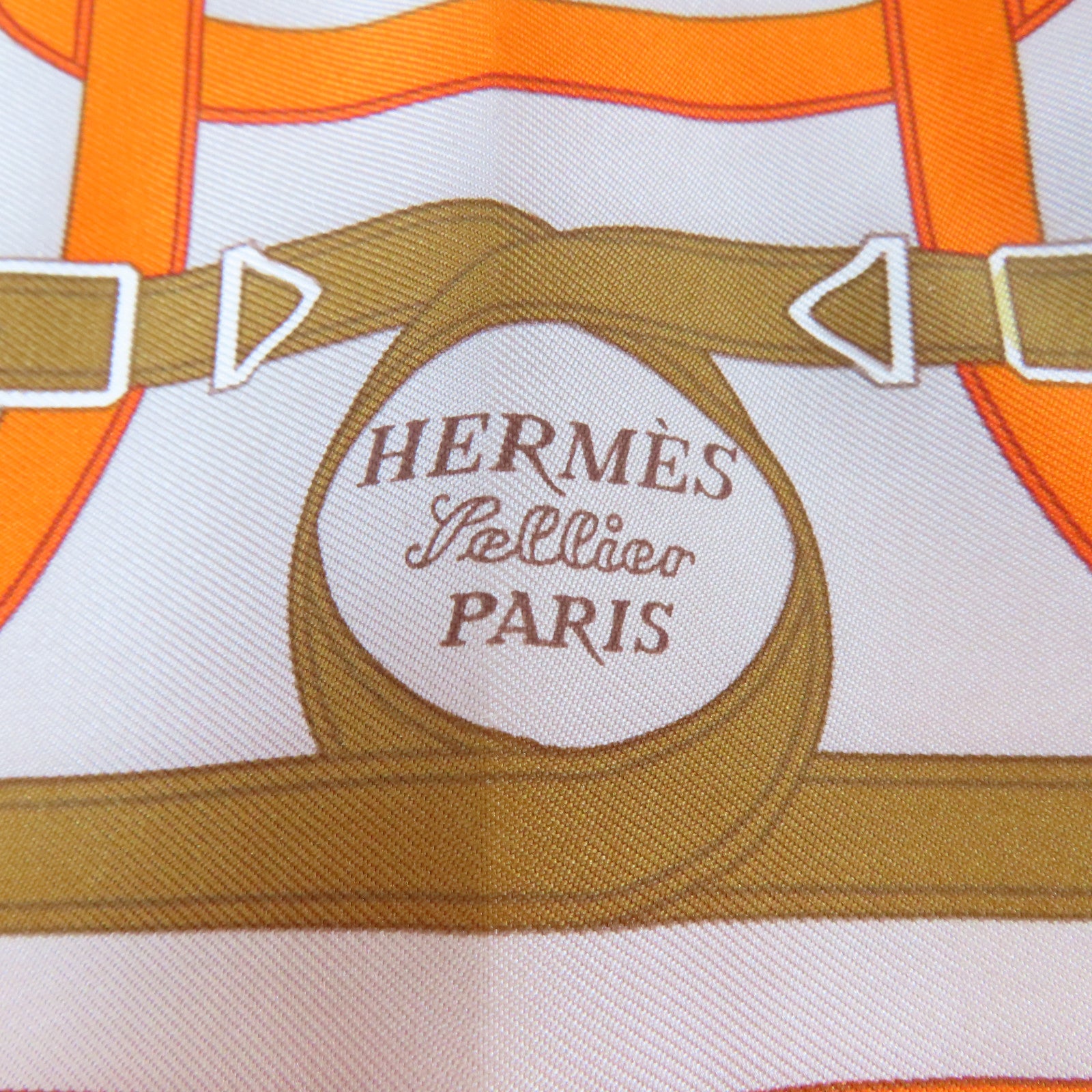 HERMES 【激減優惠】絲質Scarf 40*40絲巾橙色/灰色/米色