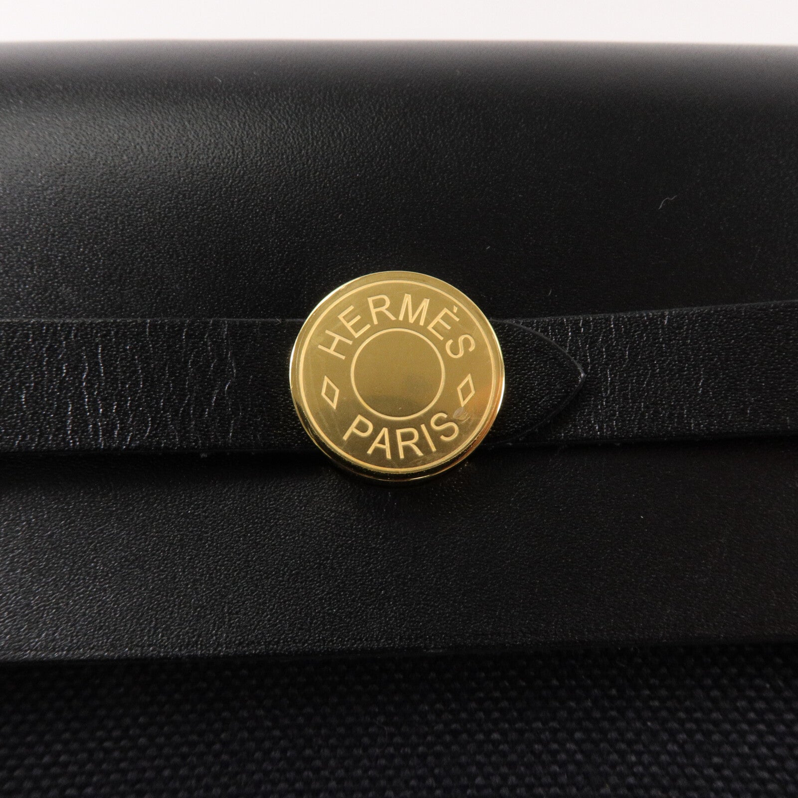HERMES 帆布Mini Herbag肩背袋Noir