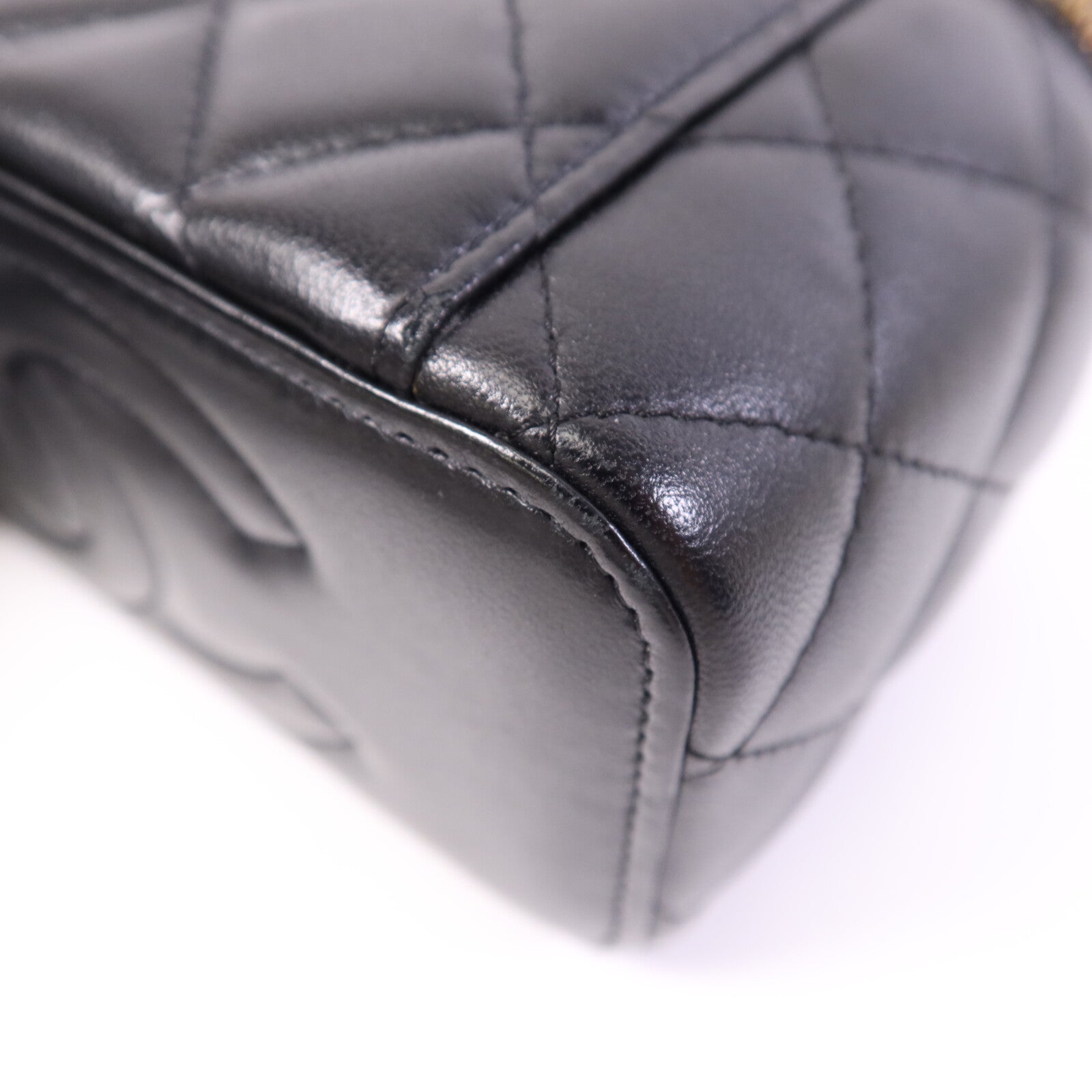 CHANEL 羊皮皮革Vanity Case金扣鏈帶肩背袋