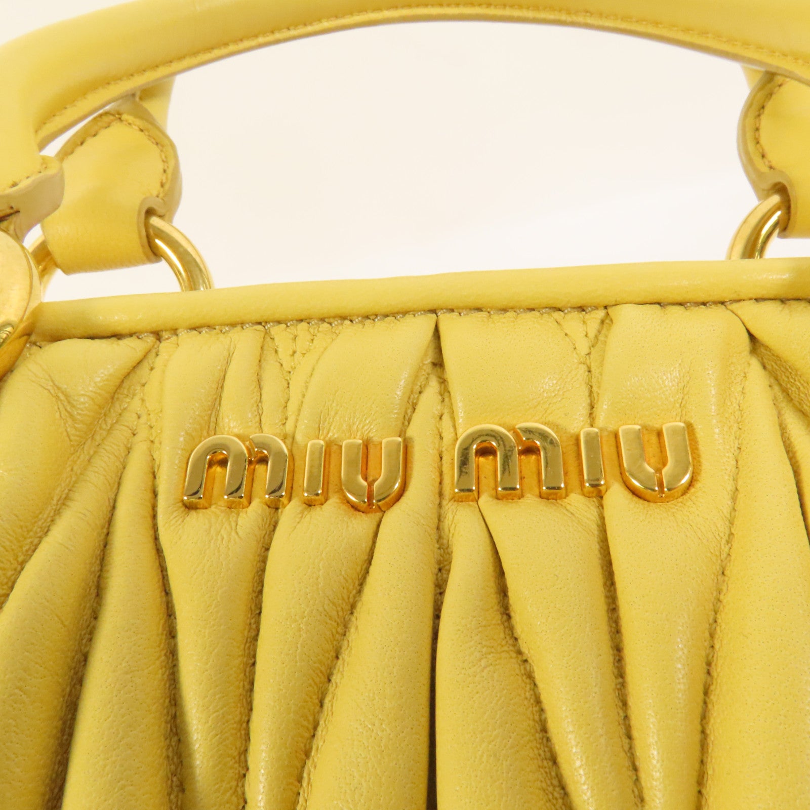Miu Miu 羊皮皮革Matelasse Bag金扣手挽肩背兩用袋