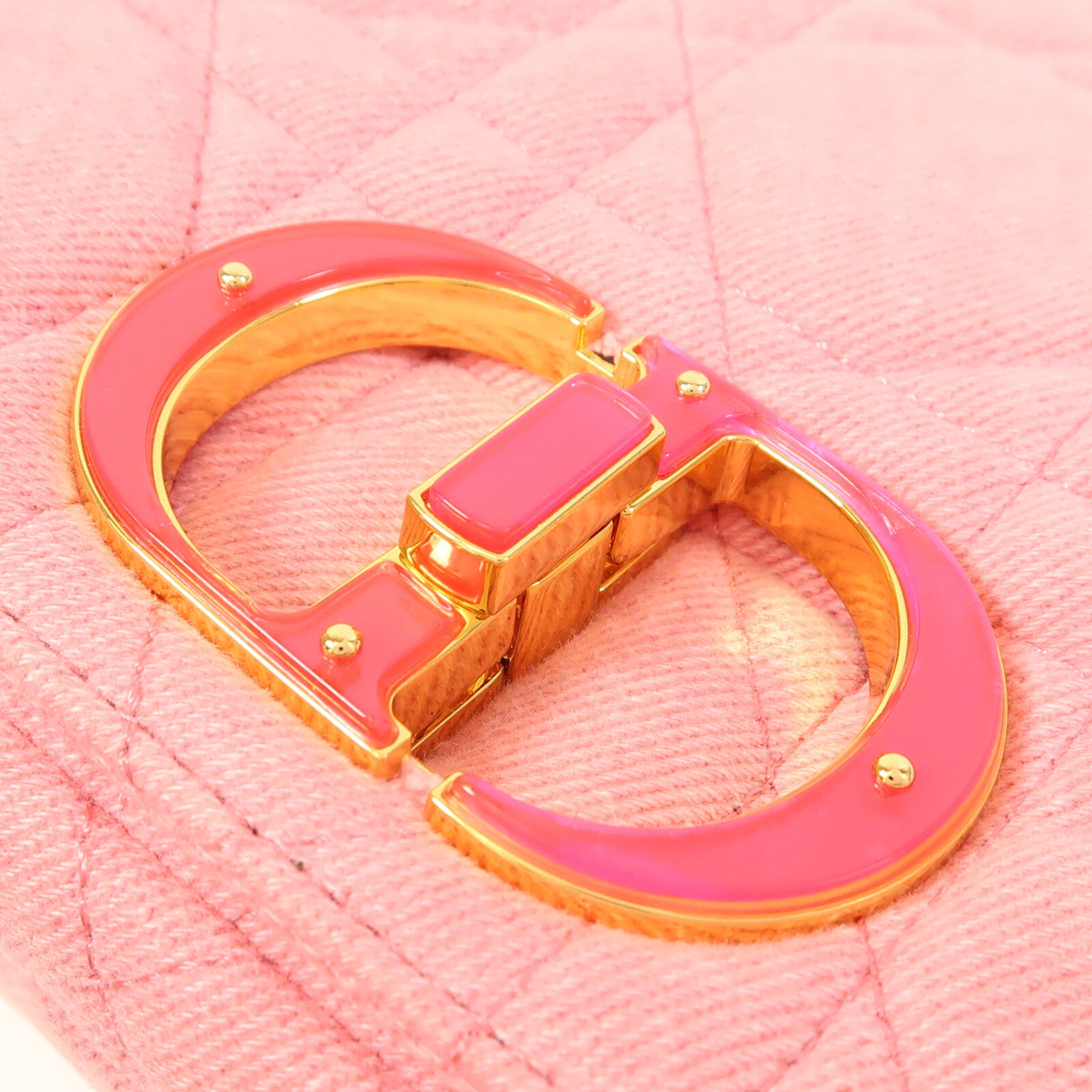 Dior 帆布Dior Caro金扣鏈帶肩背袋