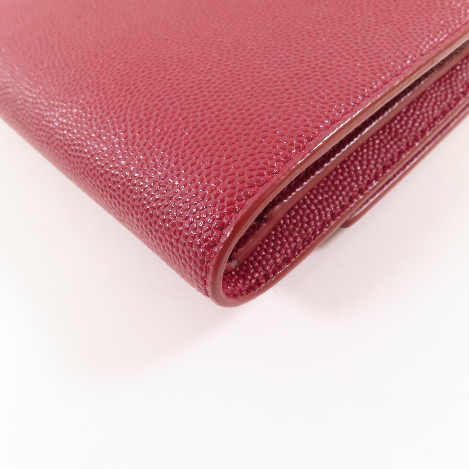 YVES SAINT LAURENT 【激減優惠】牛皮皮革Bifold Wallet金扣錢包