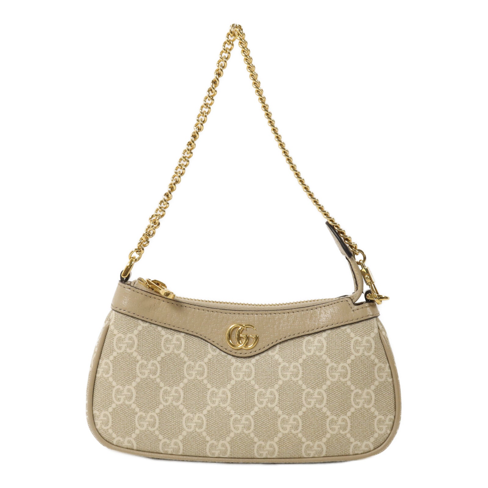 GUCCI 塗層帆布Ophidia Mini Bag鏈帶肩背袋