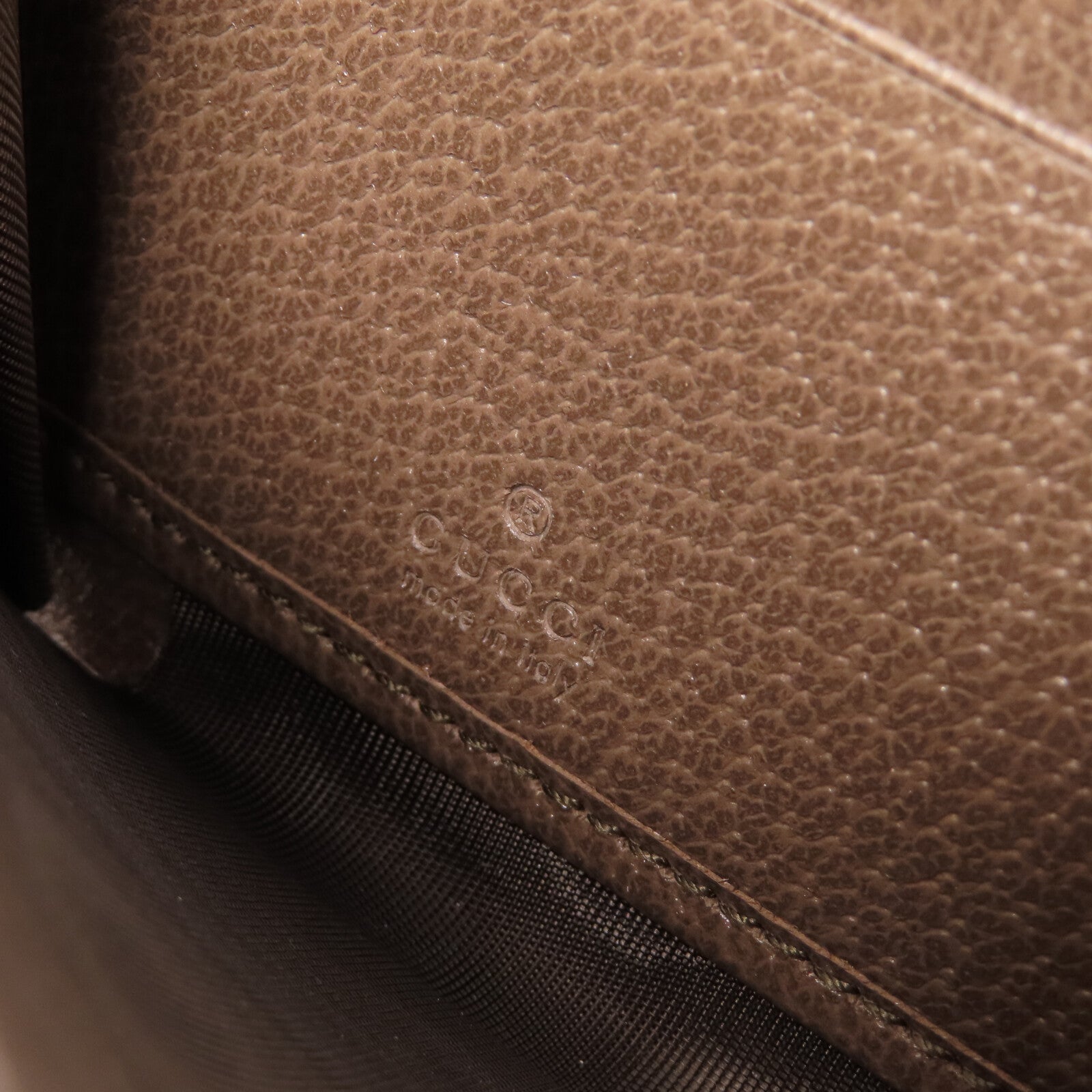 GUCCI 塗層帆布Zipper long Wallet金扣拉鏈長錢包