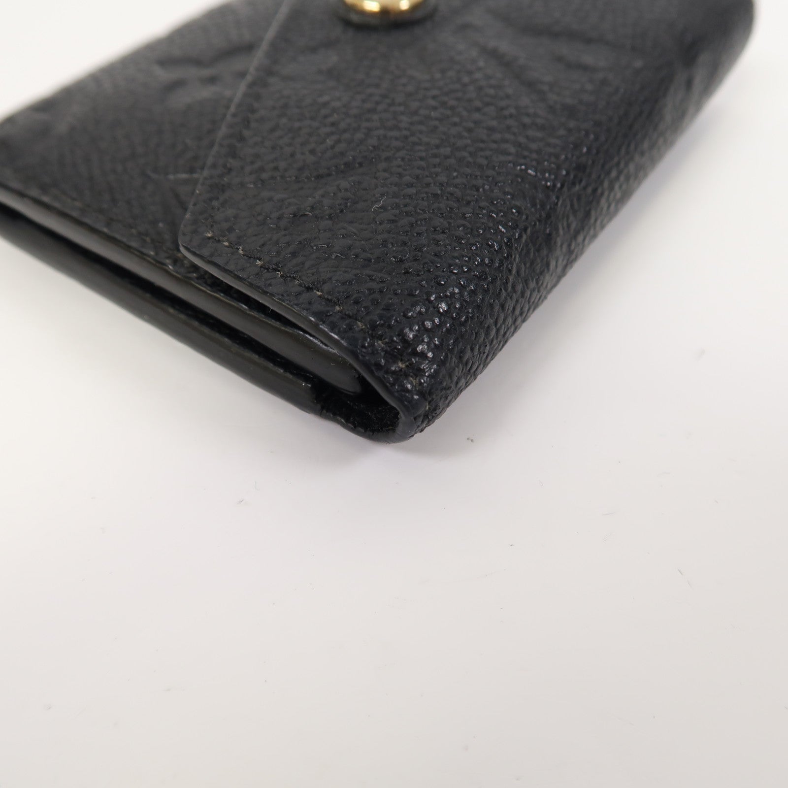 LOUIS VUITTON Monogram Empreinte Victorine金扣錢包黑色