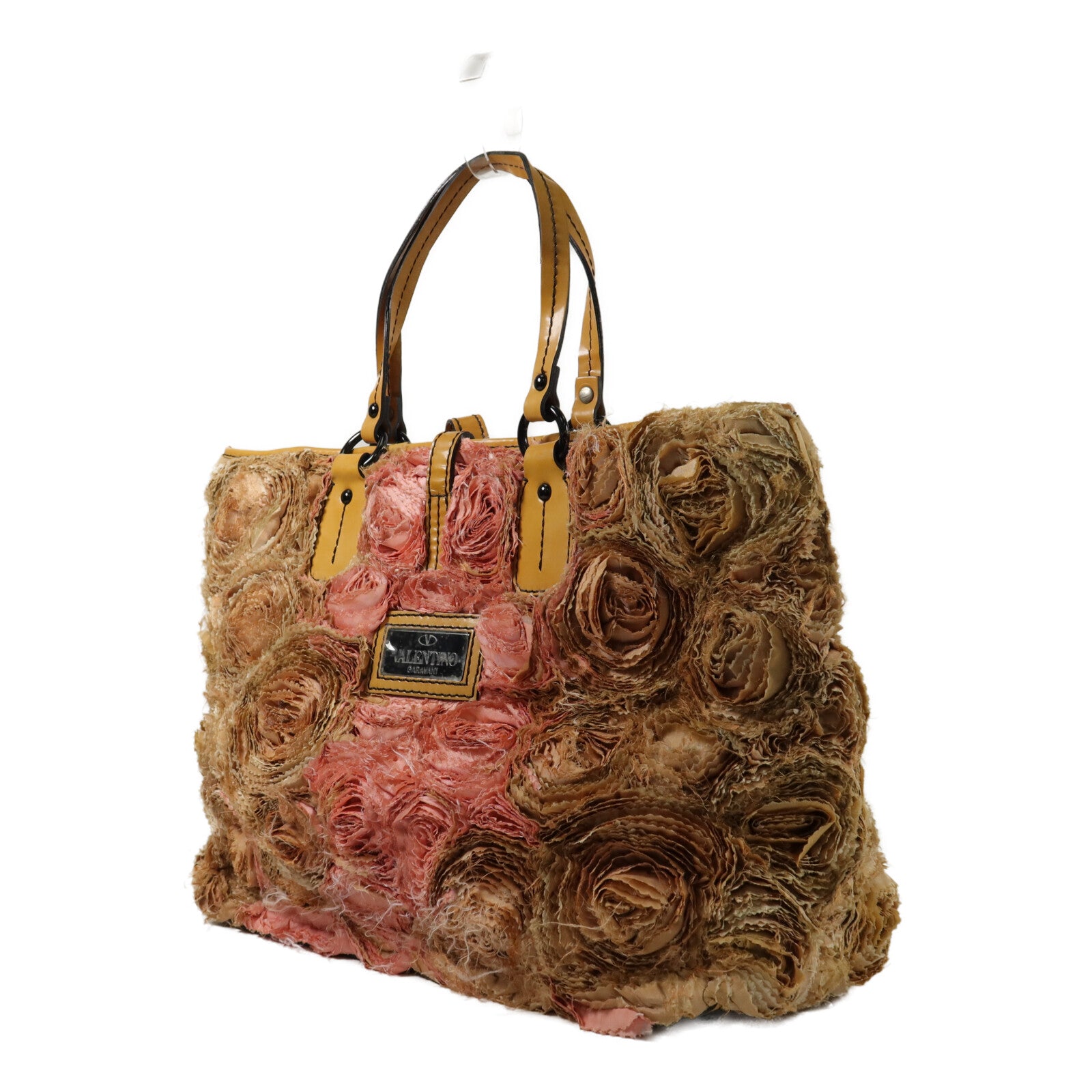 Valentino 帆布/牛皮皮革Tote Bag手挽袋