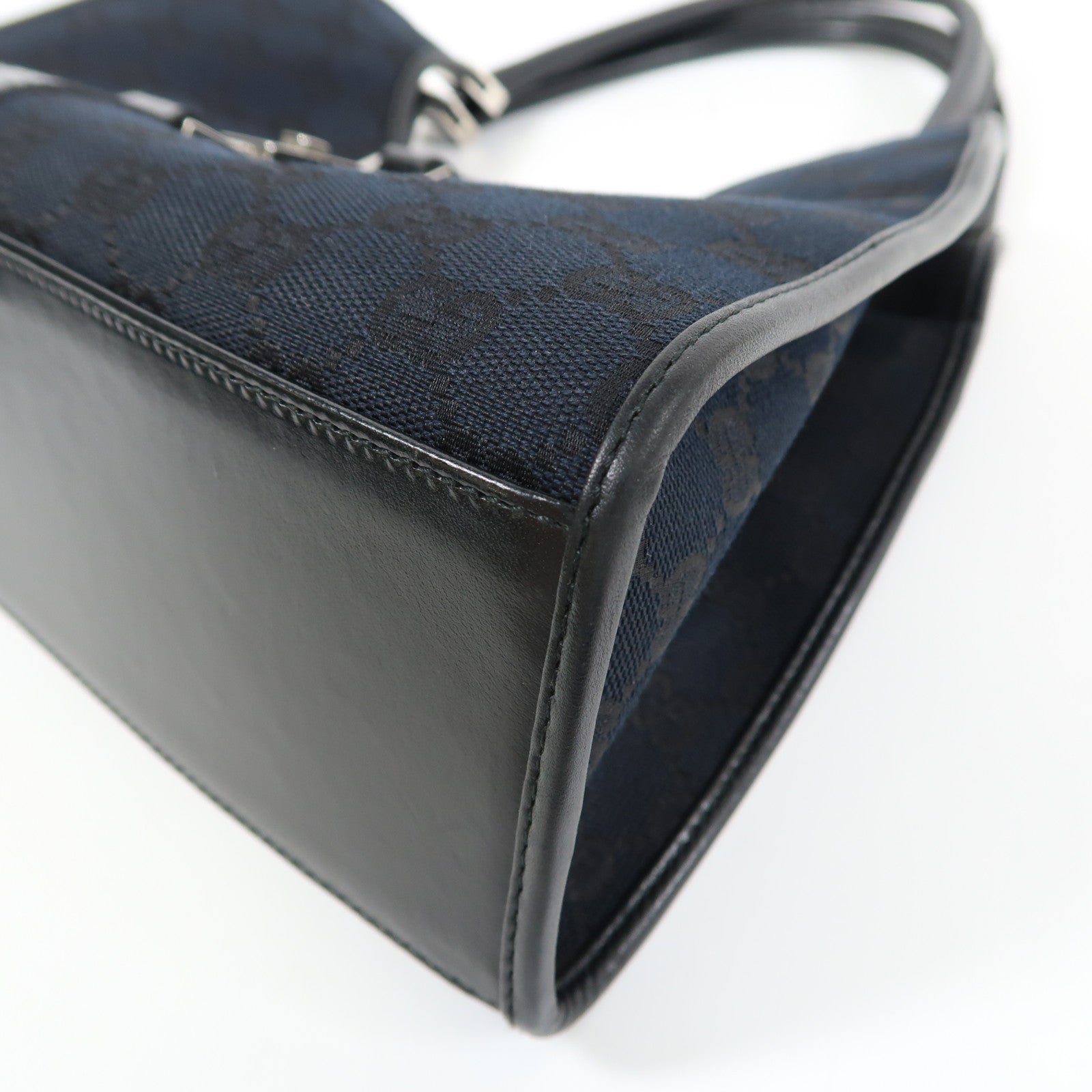GUCCI 帆布Hand Bag銀扣手挽袋
