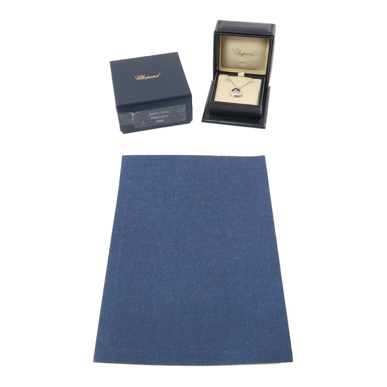 Chopard 18K白金Happy Diamond Necklace項鍊藍色