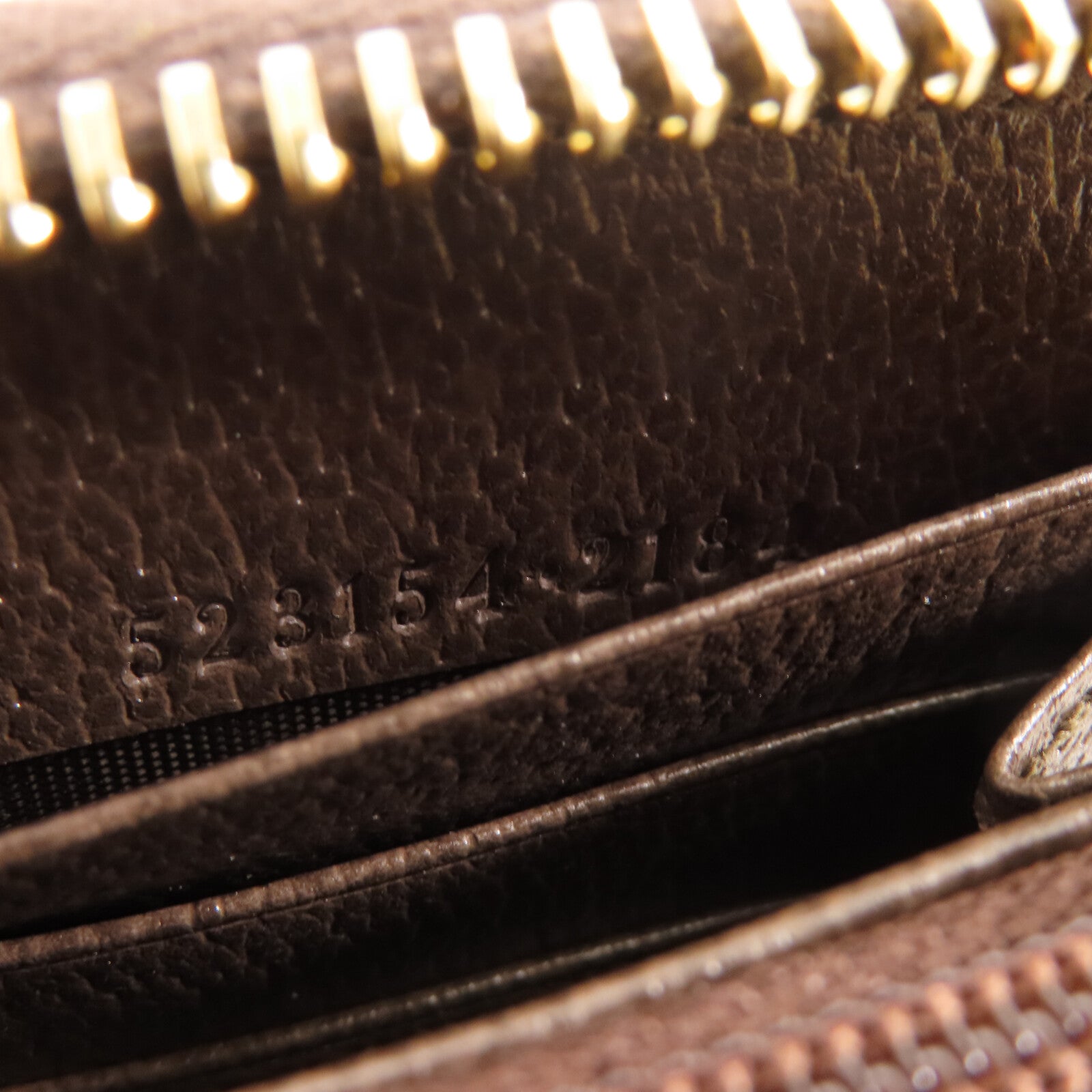 GUCCI 塗層帆布Zipper long Wallet金扣拉鏈長錢包
